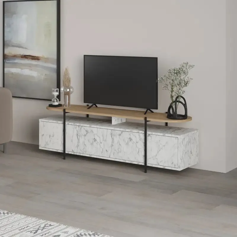 Hanley Modern TV Stand Multimedia Centre TV Unit With Storage Cabinet 160cm