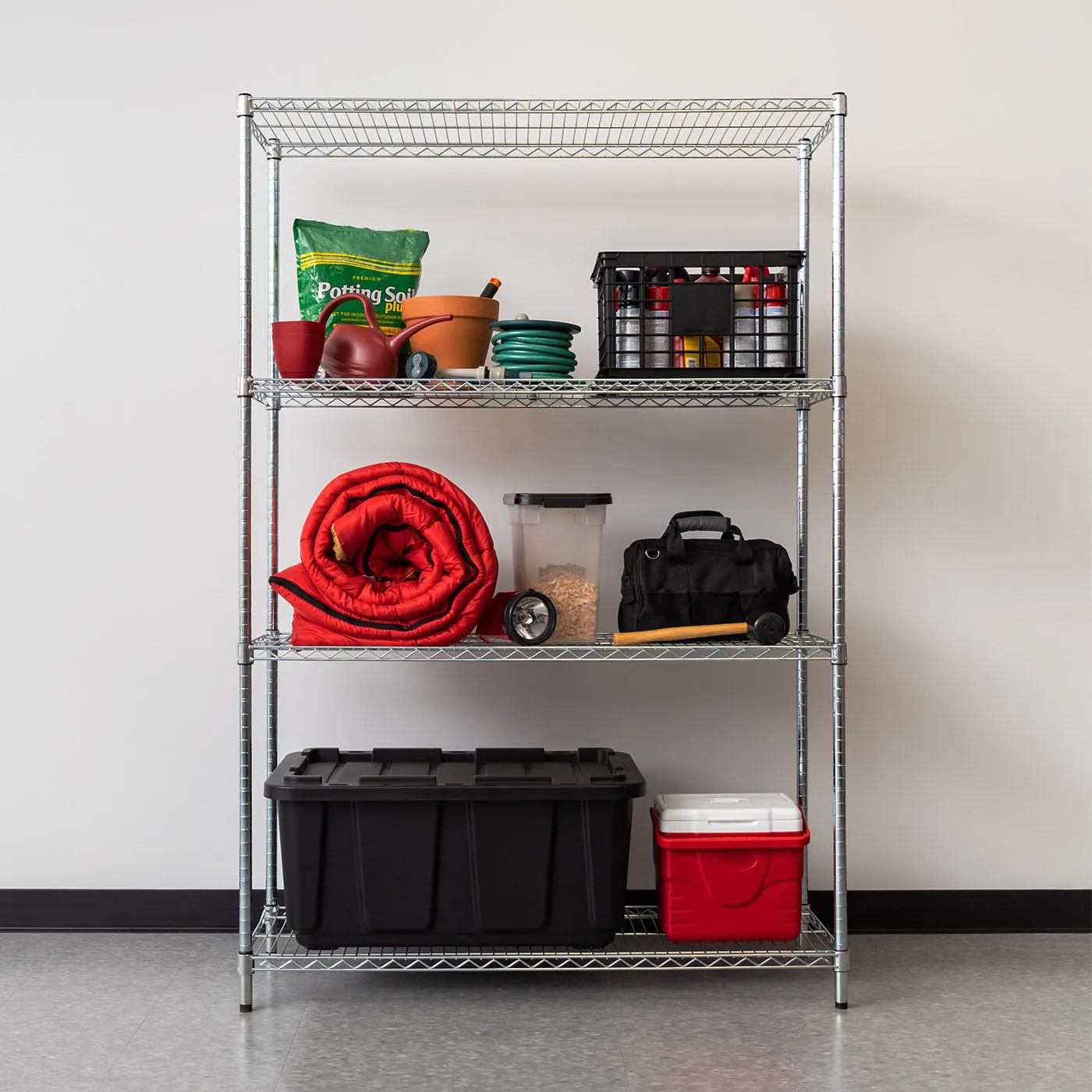 Heavy Duty 4 Shelf Wire Storage Unit