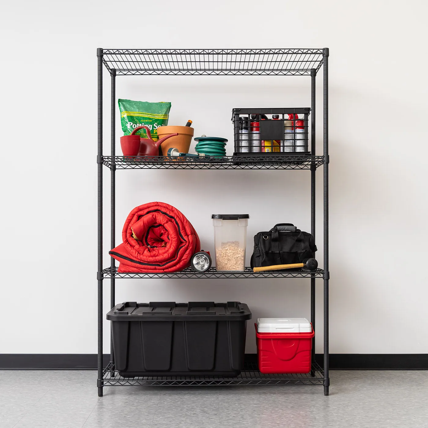 Heavy Duty 4 Shelf Wire Storage Unit