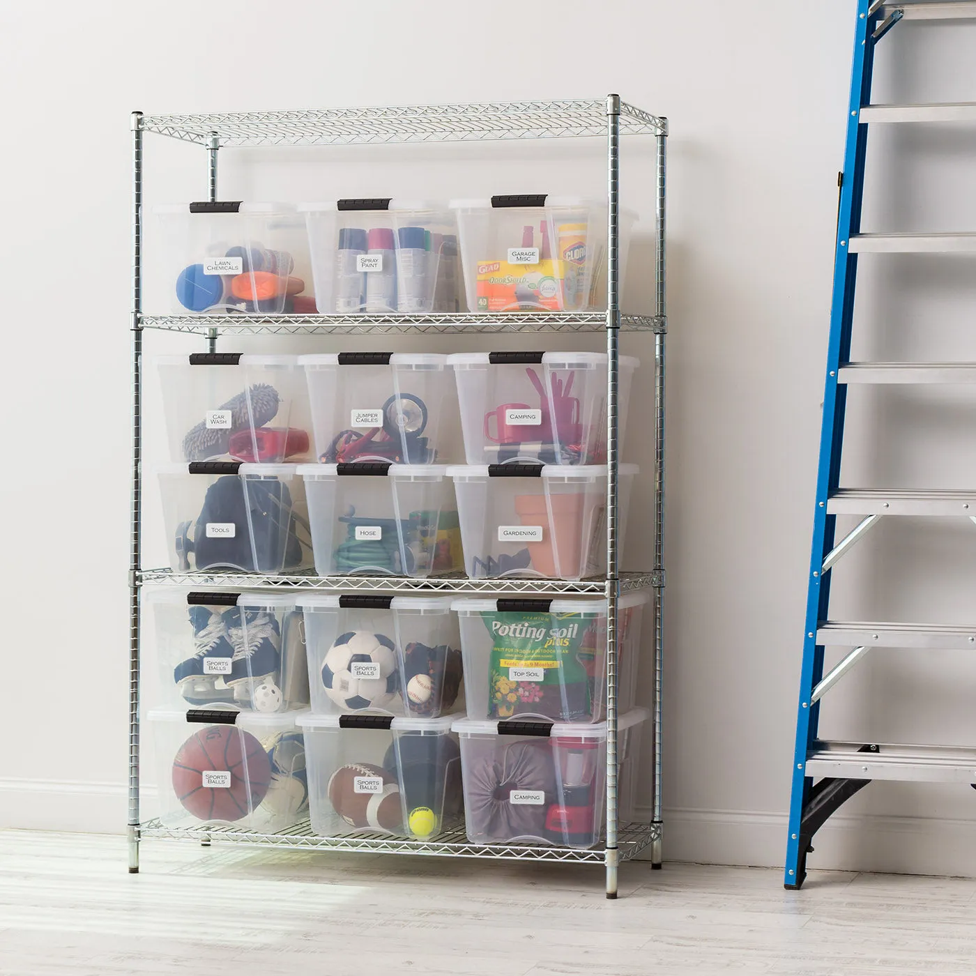 Heavy Duty 4 Shelf Wire Storage Unit