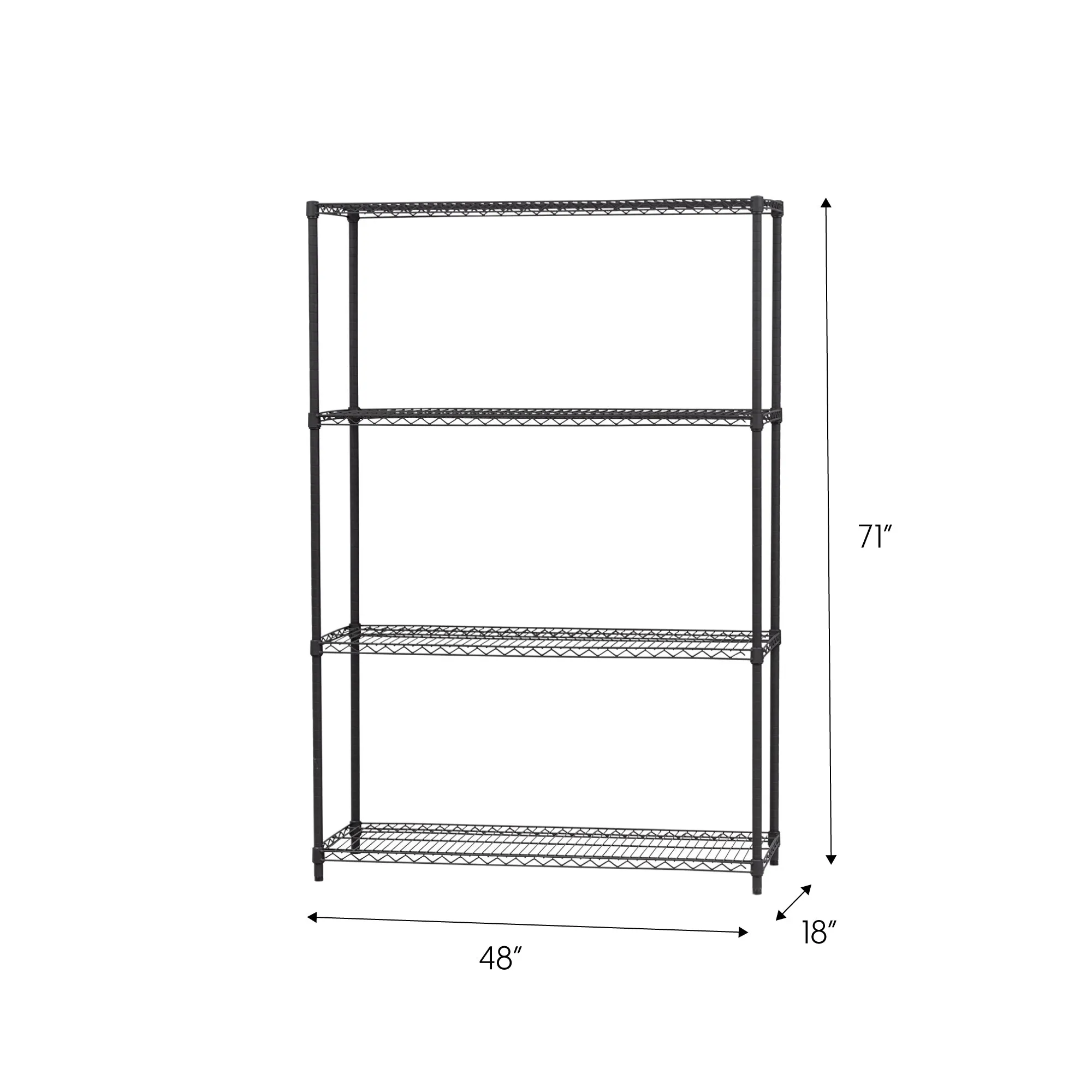 Heavy Duty 4 Shelf Wire Storage Unit