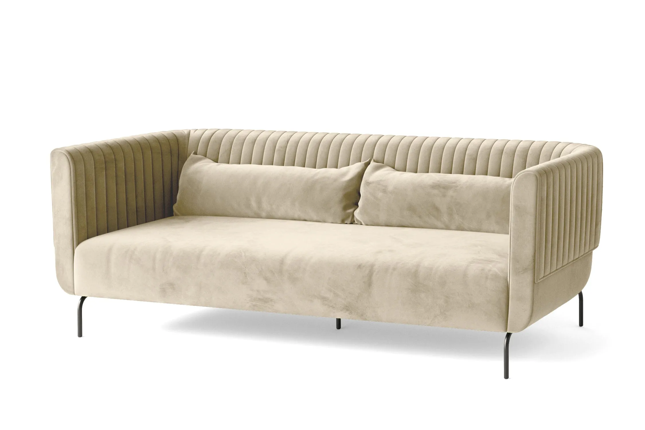 Jackson 3 Seater Sofa Cream Velvet