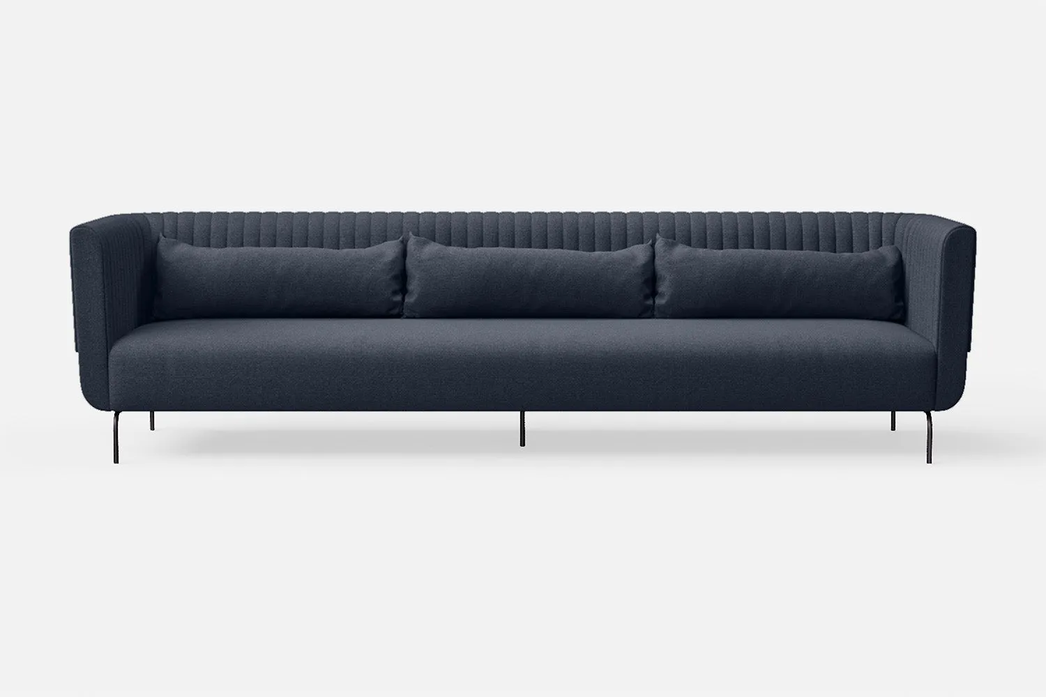 Jackson 4 Seater Sofa Dark Blue Linen Fabric