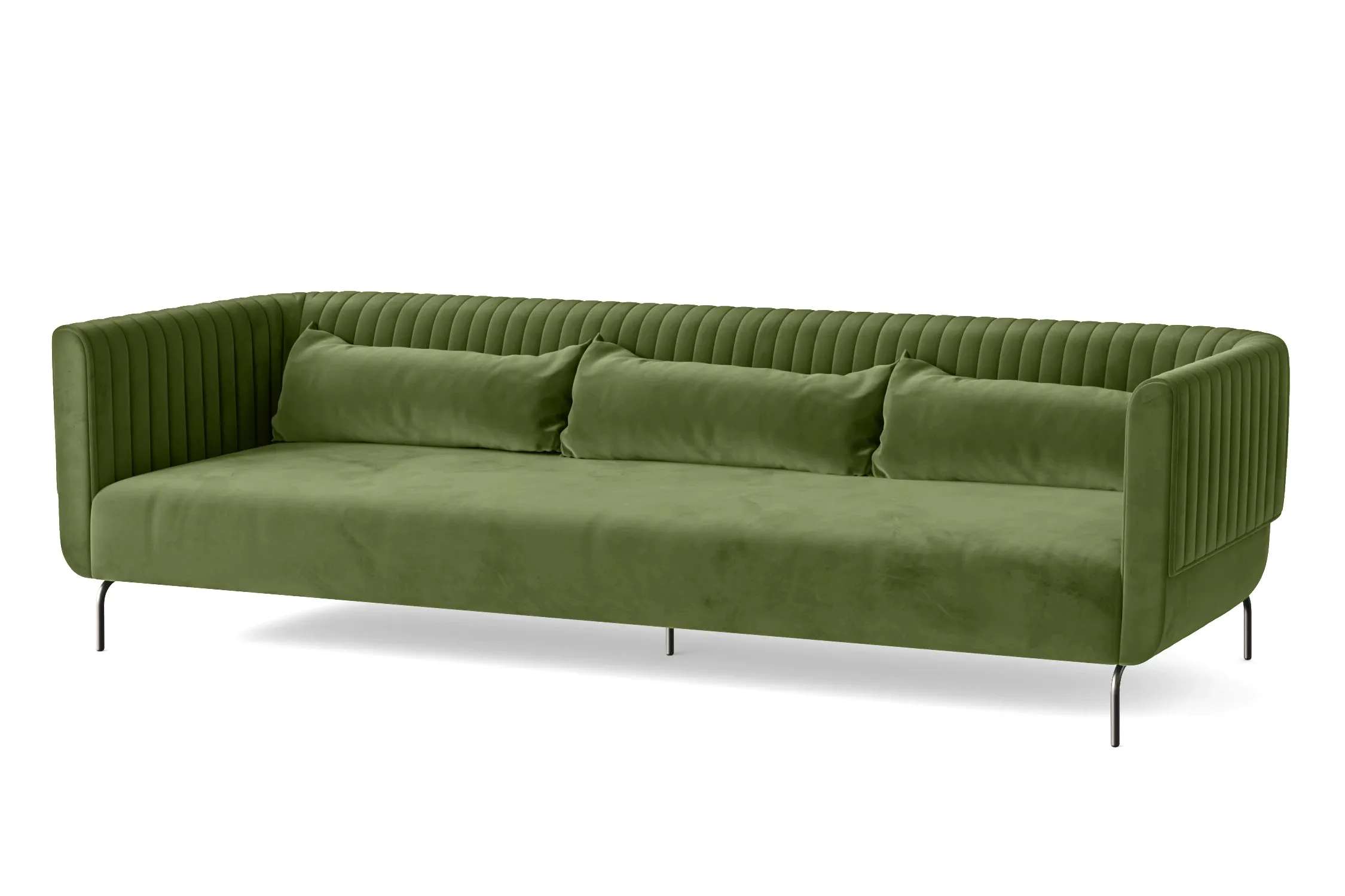 Jackson 4 Seater Sofa Lime Velvet