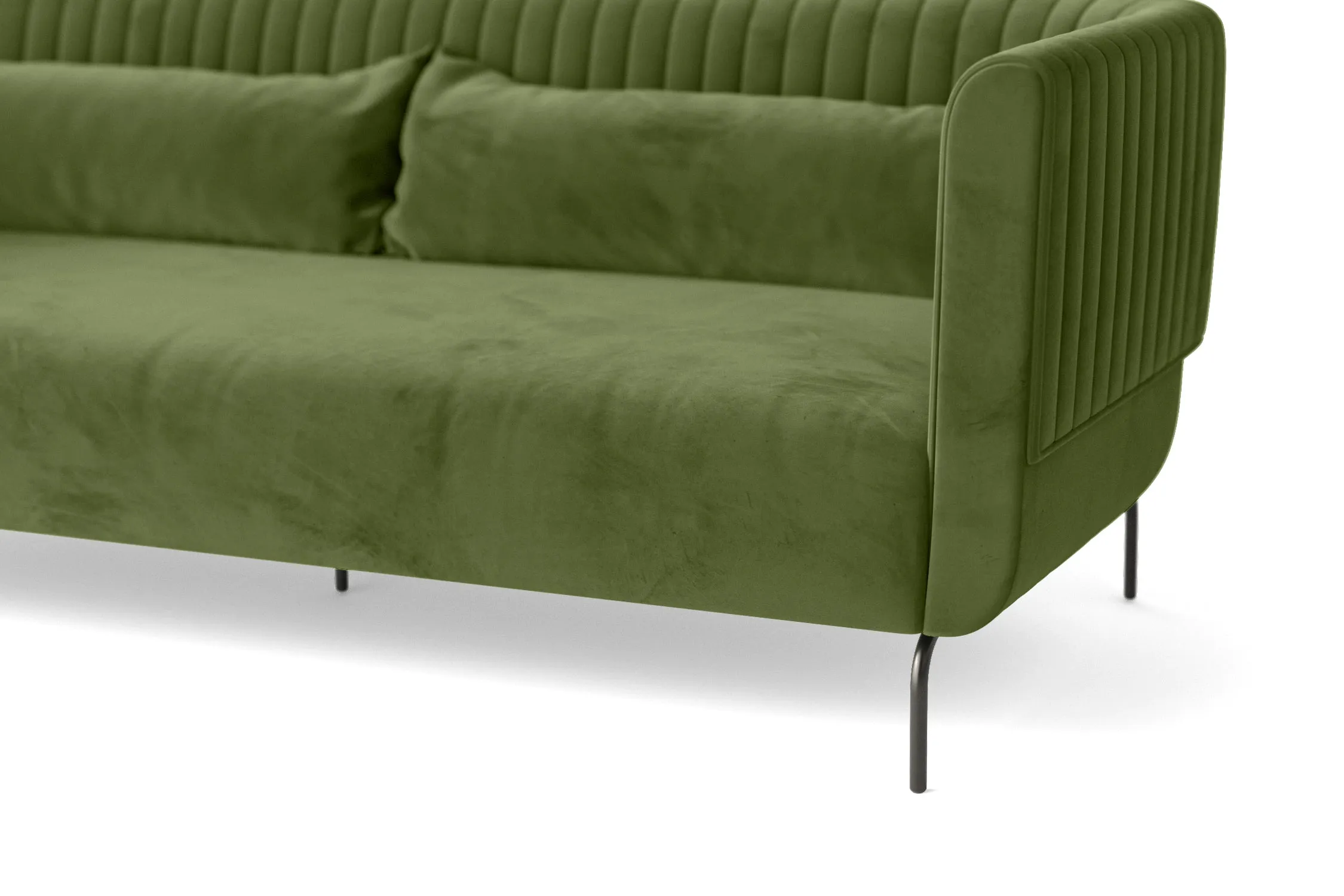 Jackson 4 Seater Sofa Lime Velvet