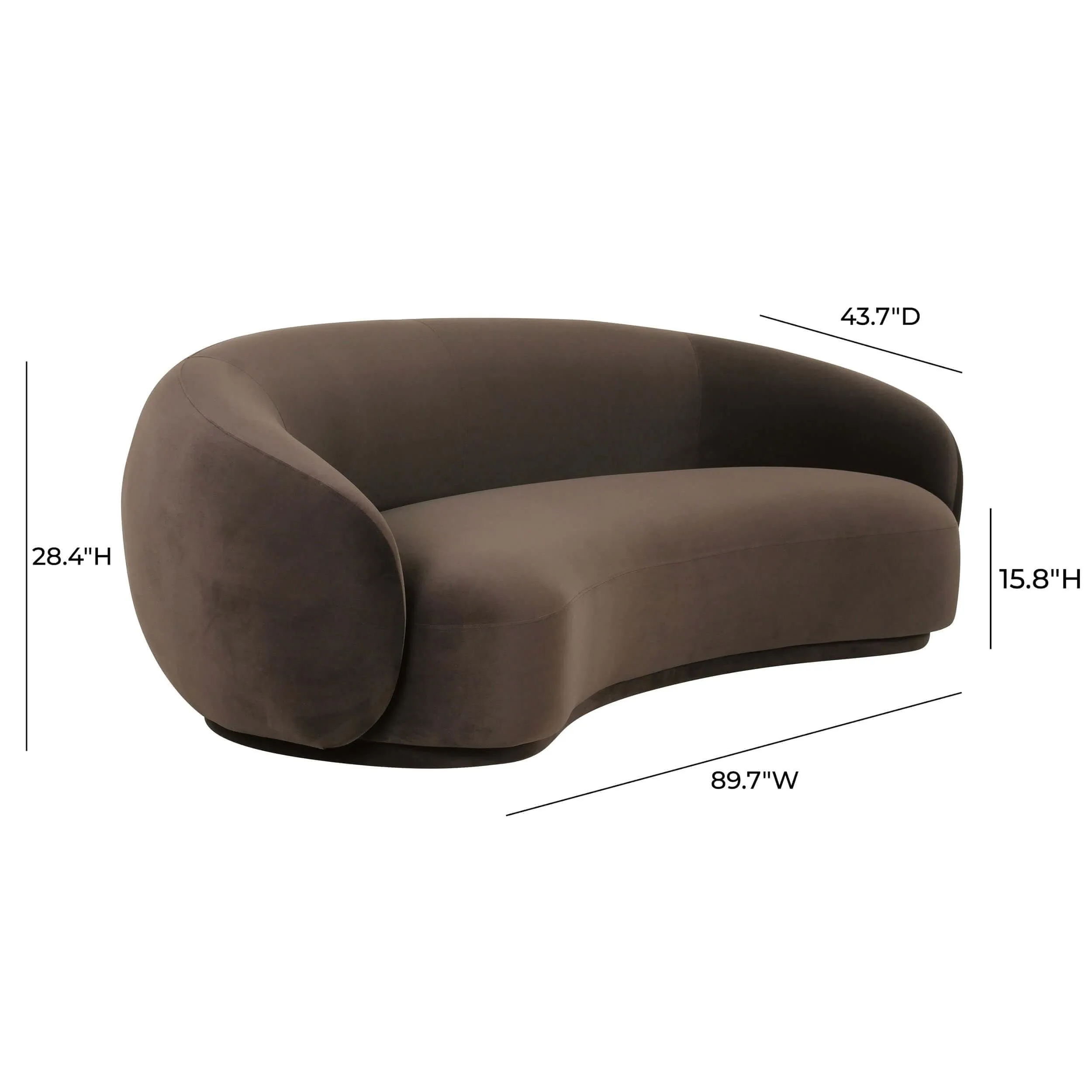 Kendall Sofa, Chocolate Brown