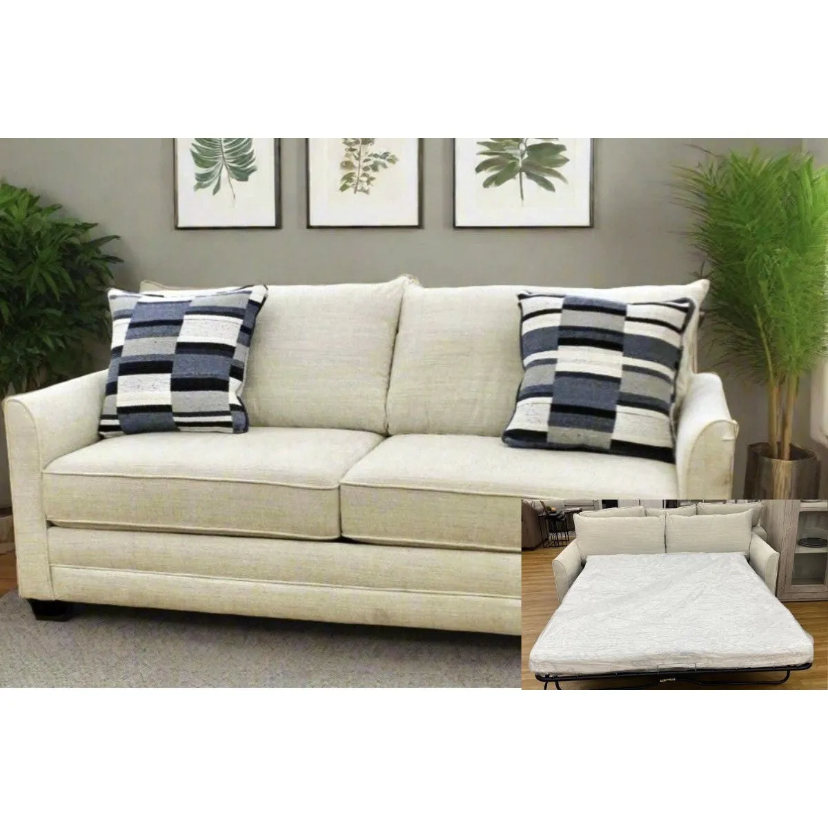 Knife Edge Glacier 78" Queen Sleeper Sofa