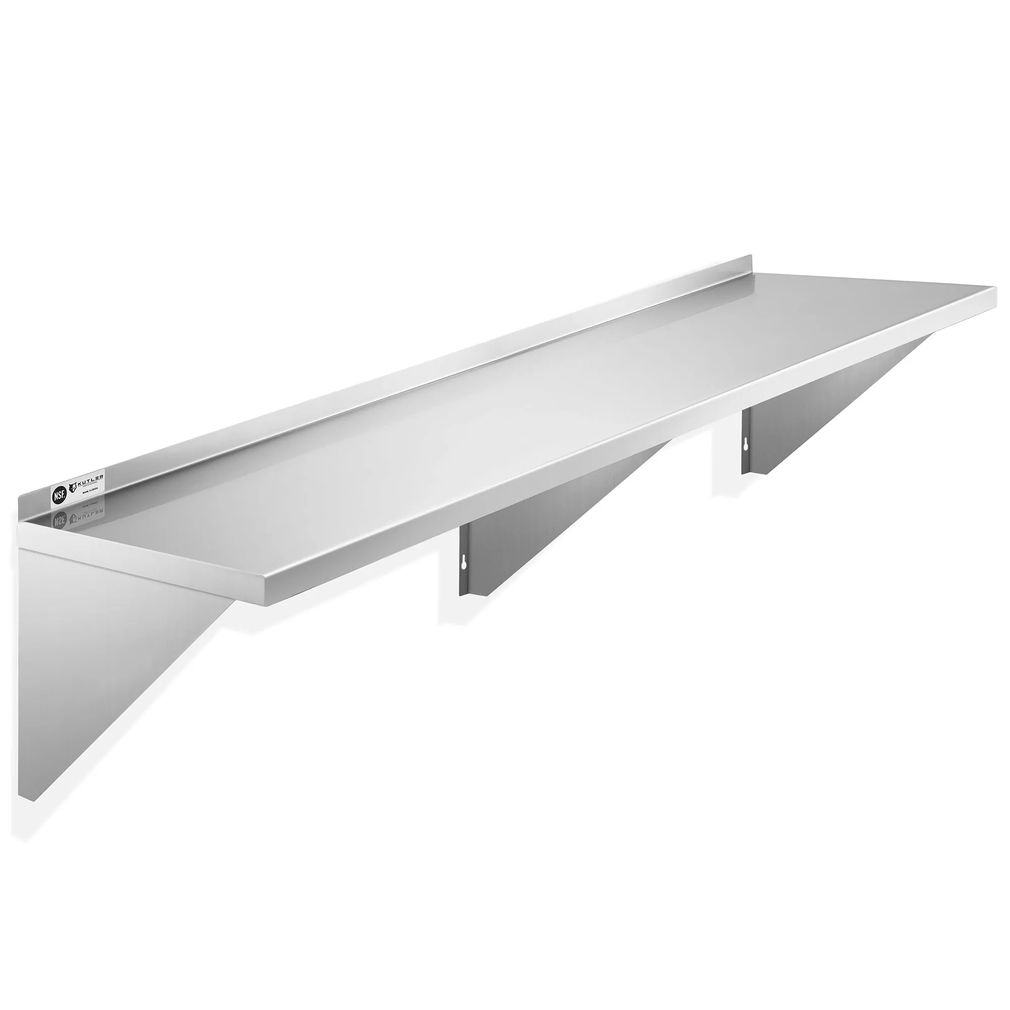 KUTLER Stainless Steel Shelf , NSF Commercial Kitchen Wall Shelving