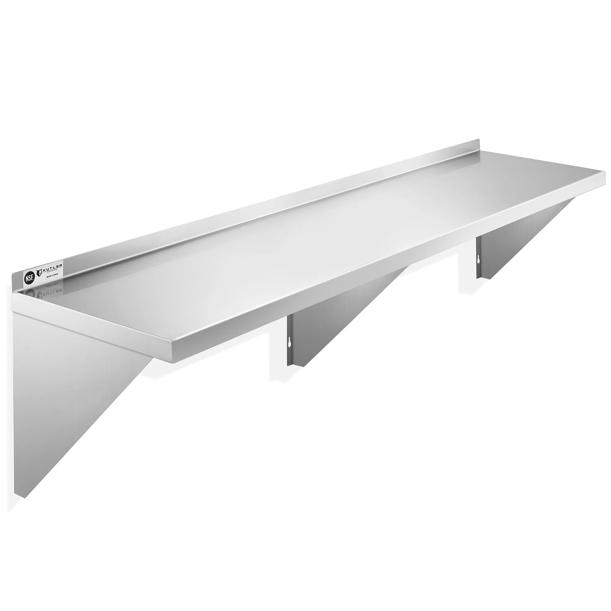 KUTLER Stainless Steel Shelf , NSF Commercial Kitchen Wall Shelving