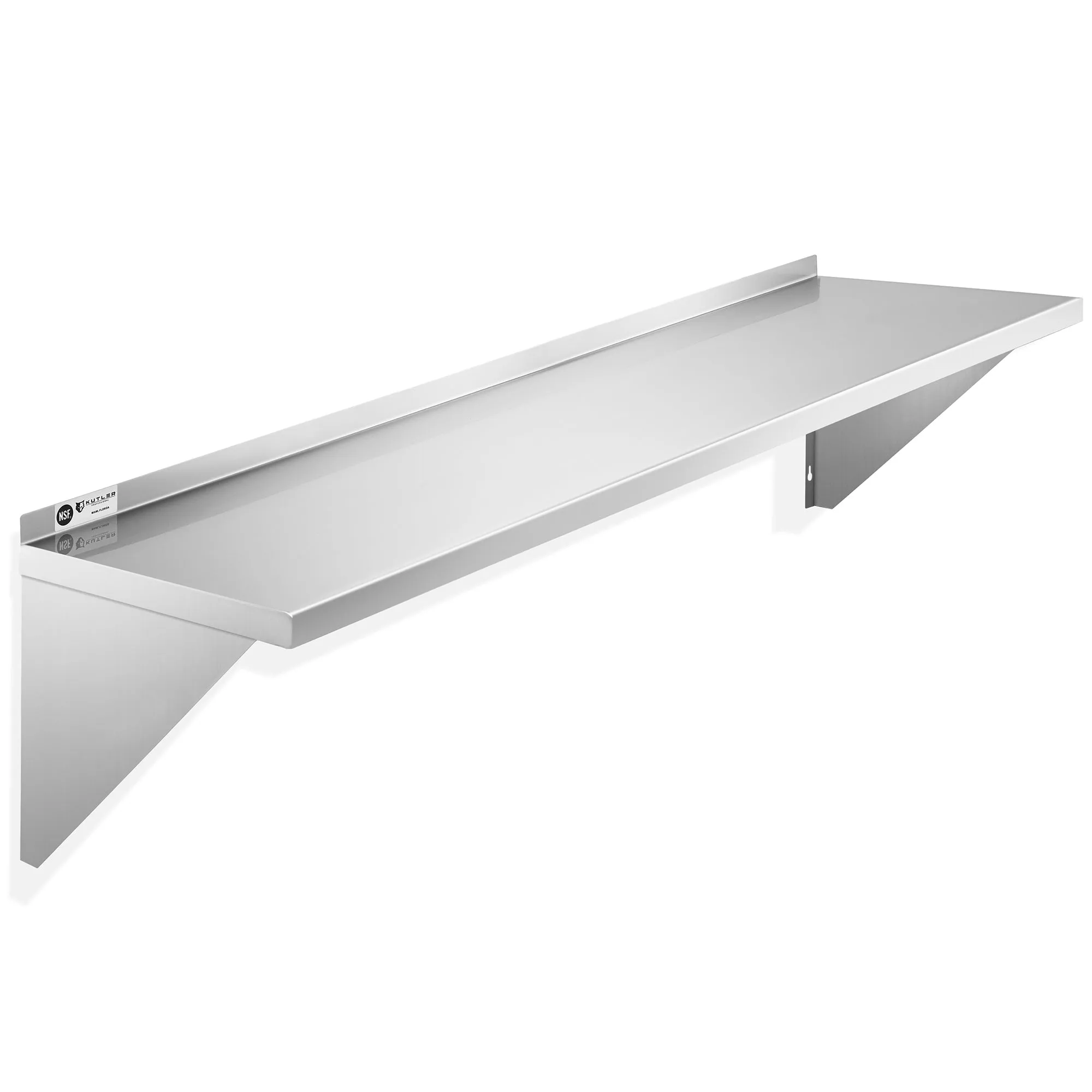 KUTLER Stainless Steel Shelf , NSF Commercial Kitchen Wall Shelving