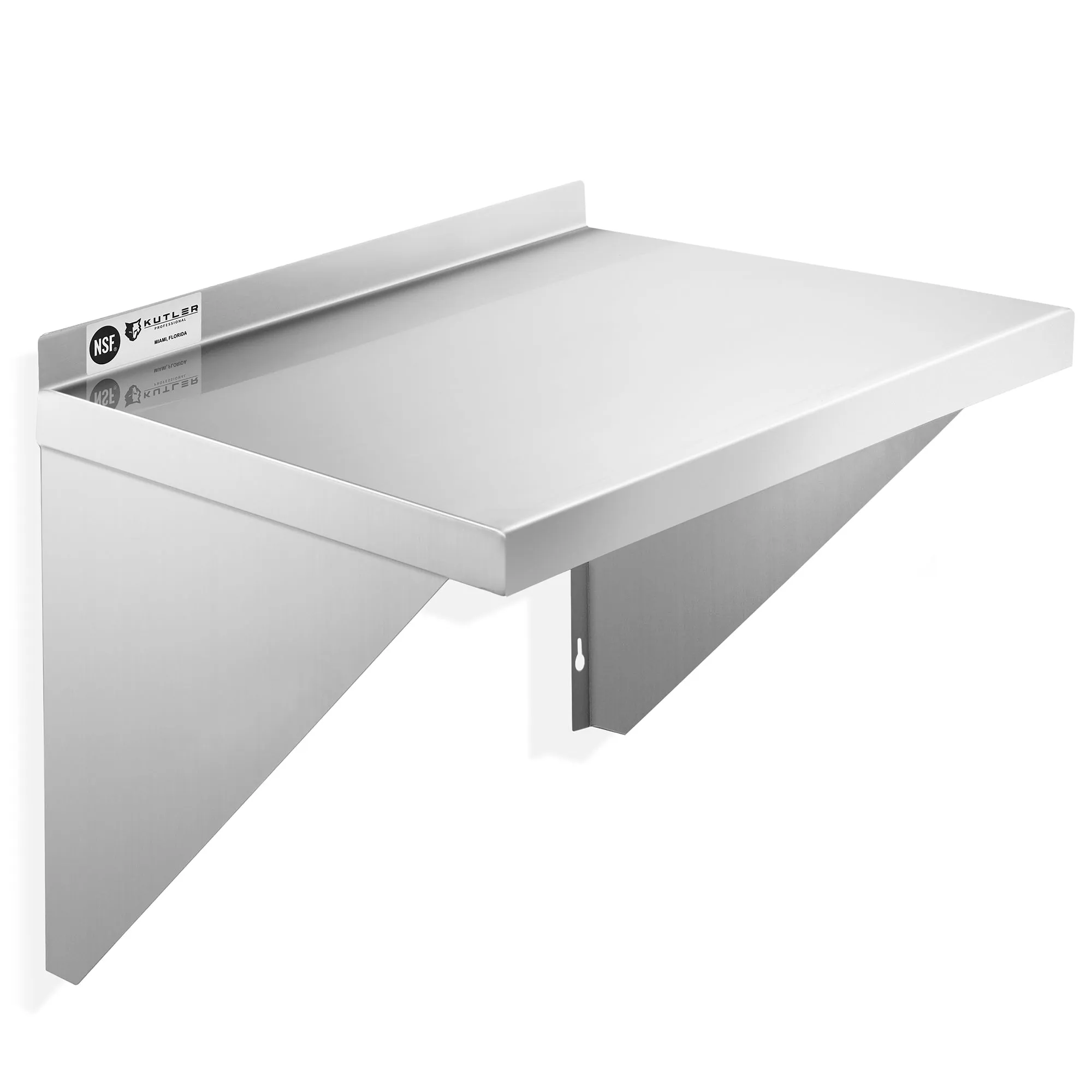 KUTLER Stainless Steel Shelf , NSF Commercial Kitchen Wall Shelving