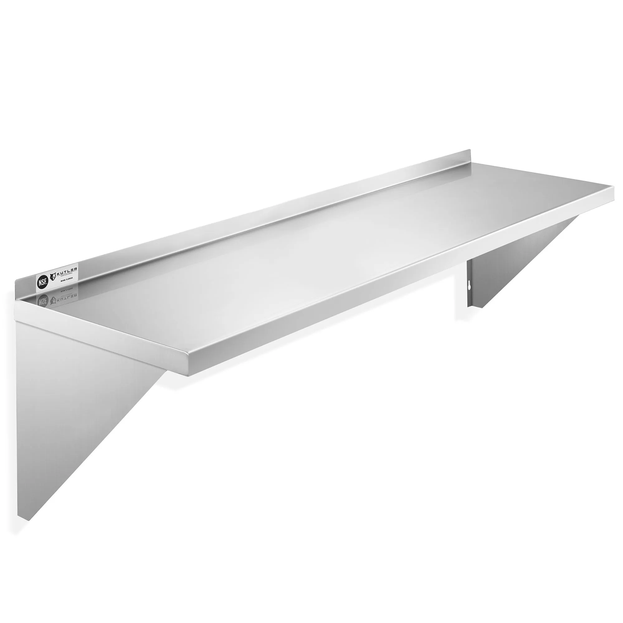 KUTLER Stainless Steel Shelf , NSF Commercial Kitchen Wall Shelving