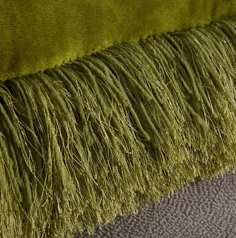 Lime Shaggy Lurex Decorative Pillow