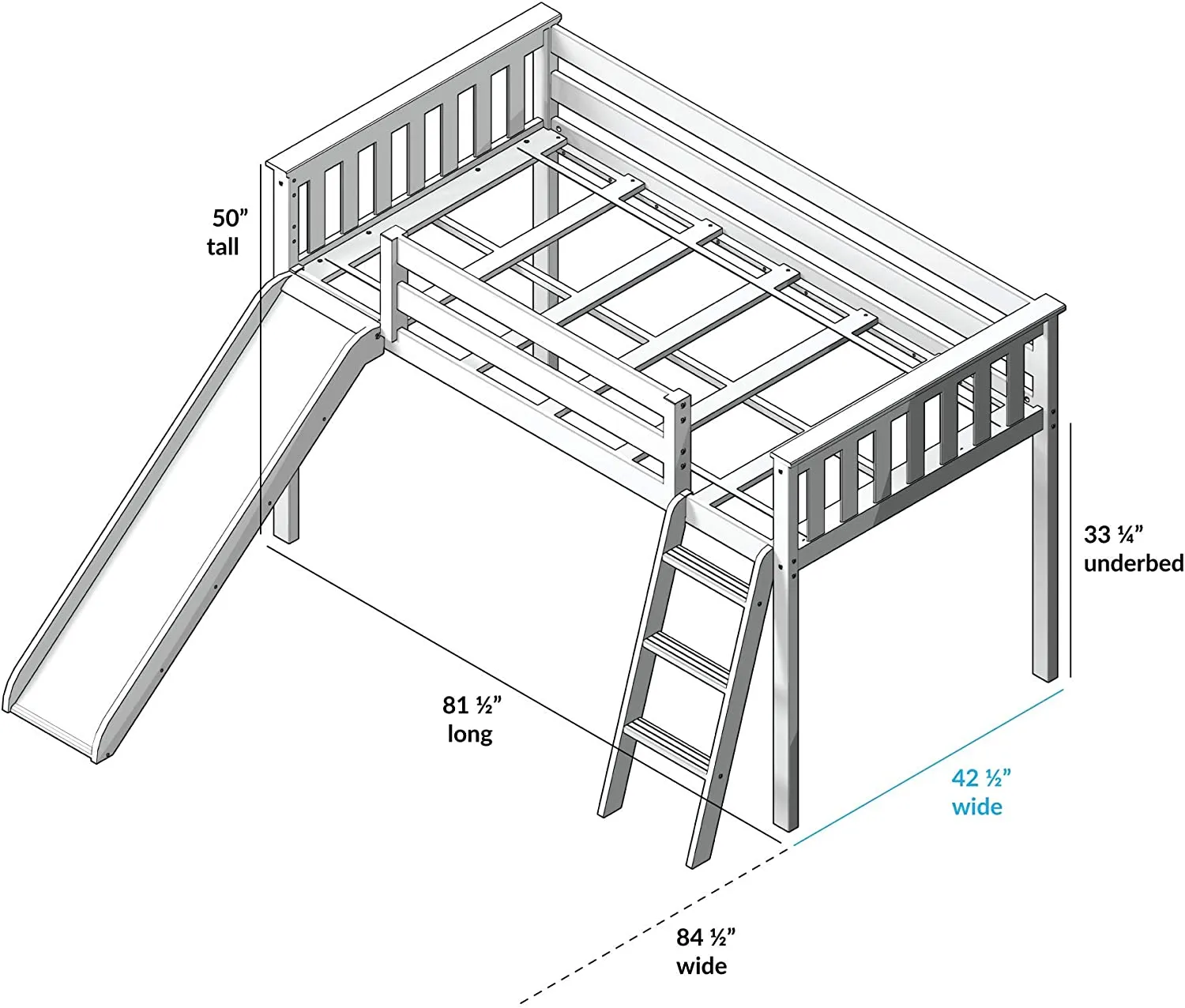 Low Loft Bed for Kids