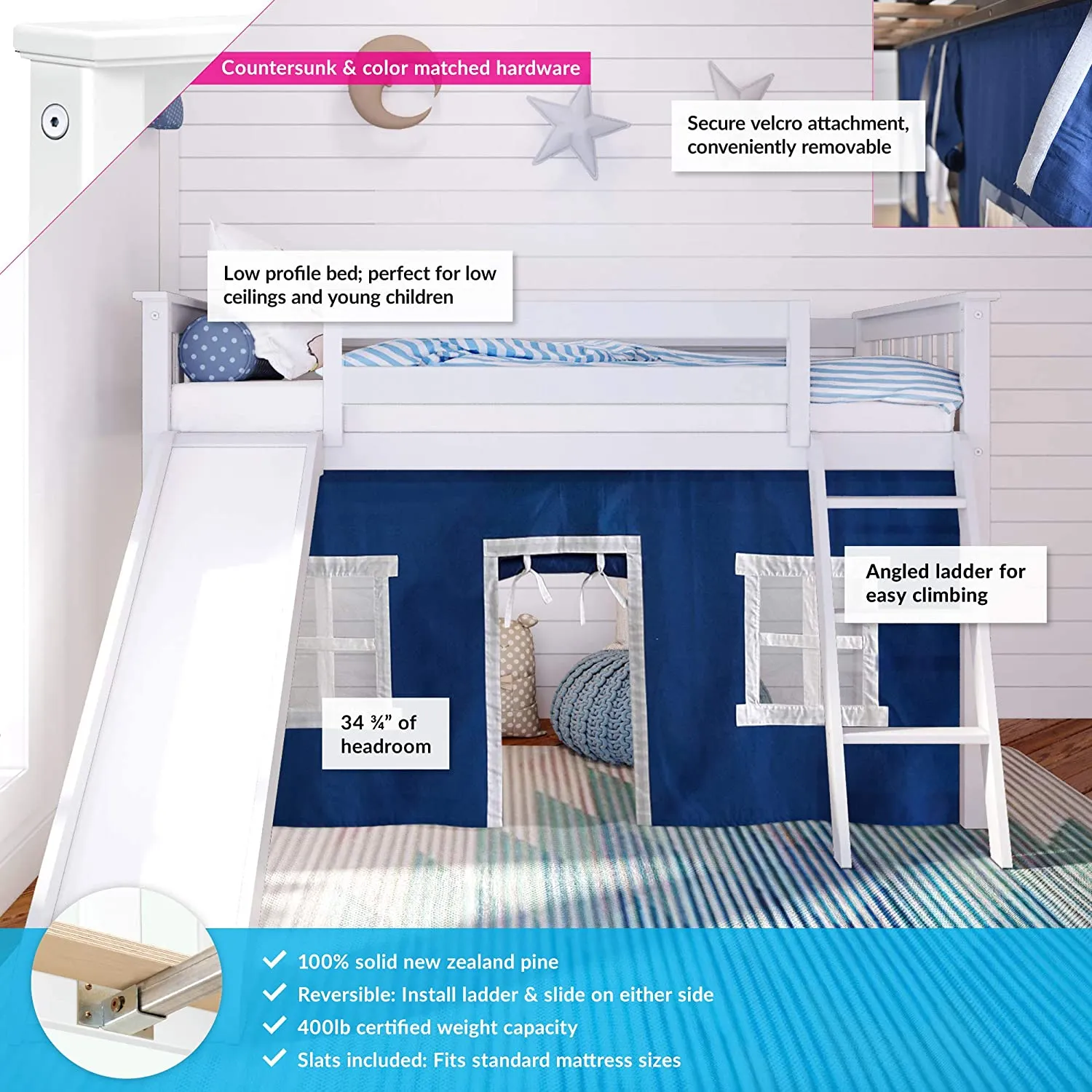 Low Loft Bed for Kids