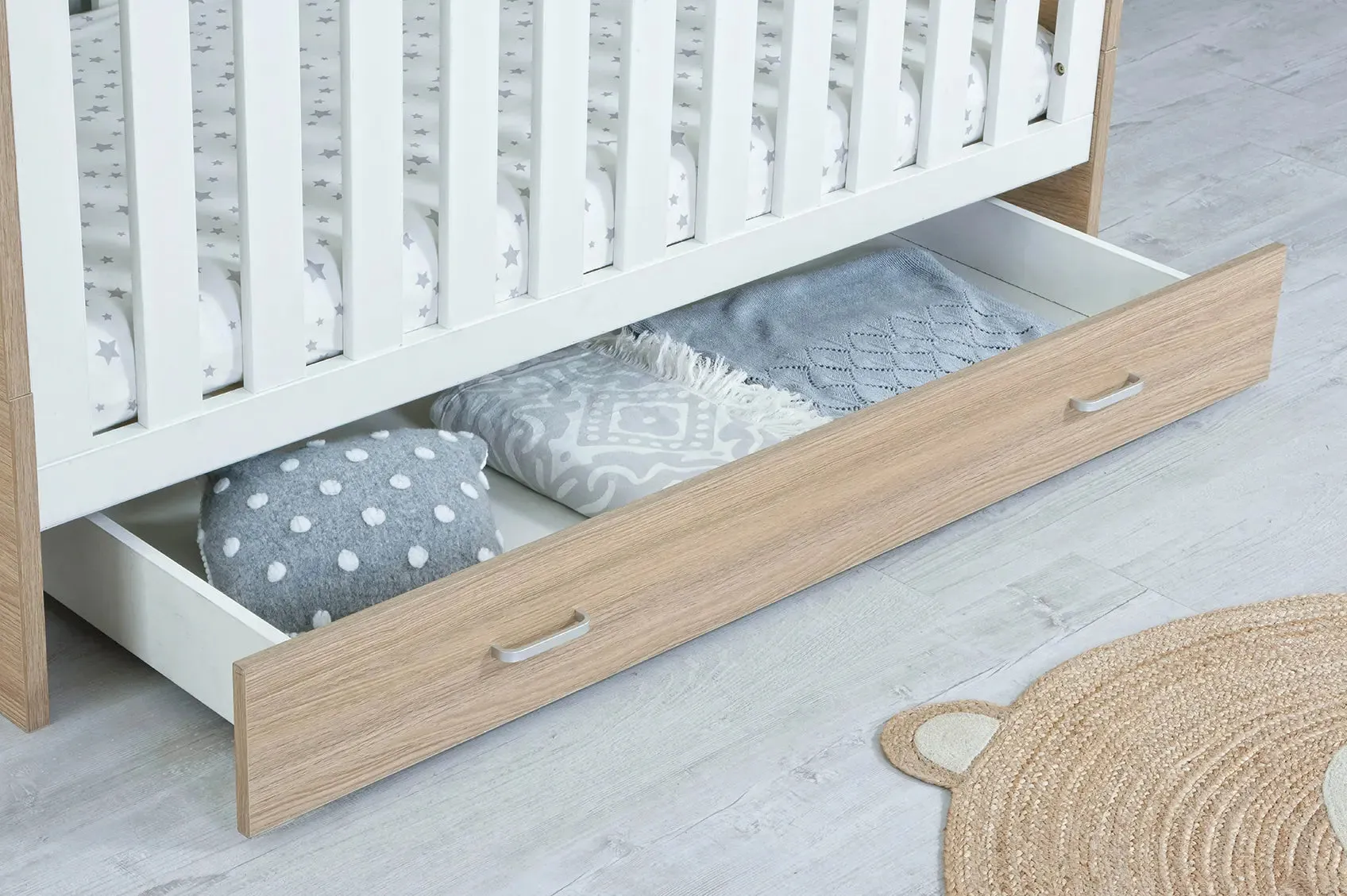 Luno Cot Bed - Oak