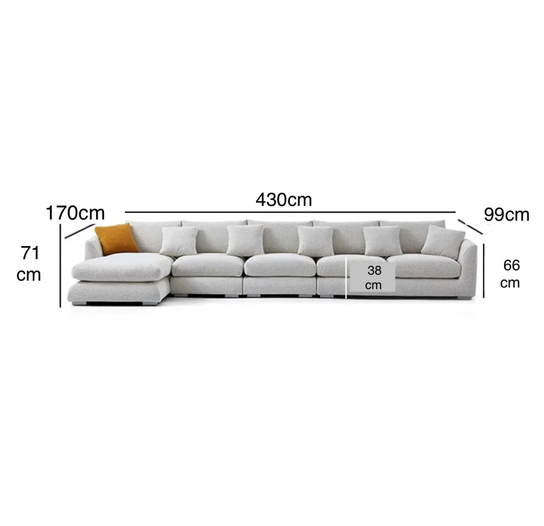 Maison Performance Boucle Sectional Sofa