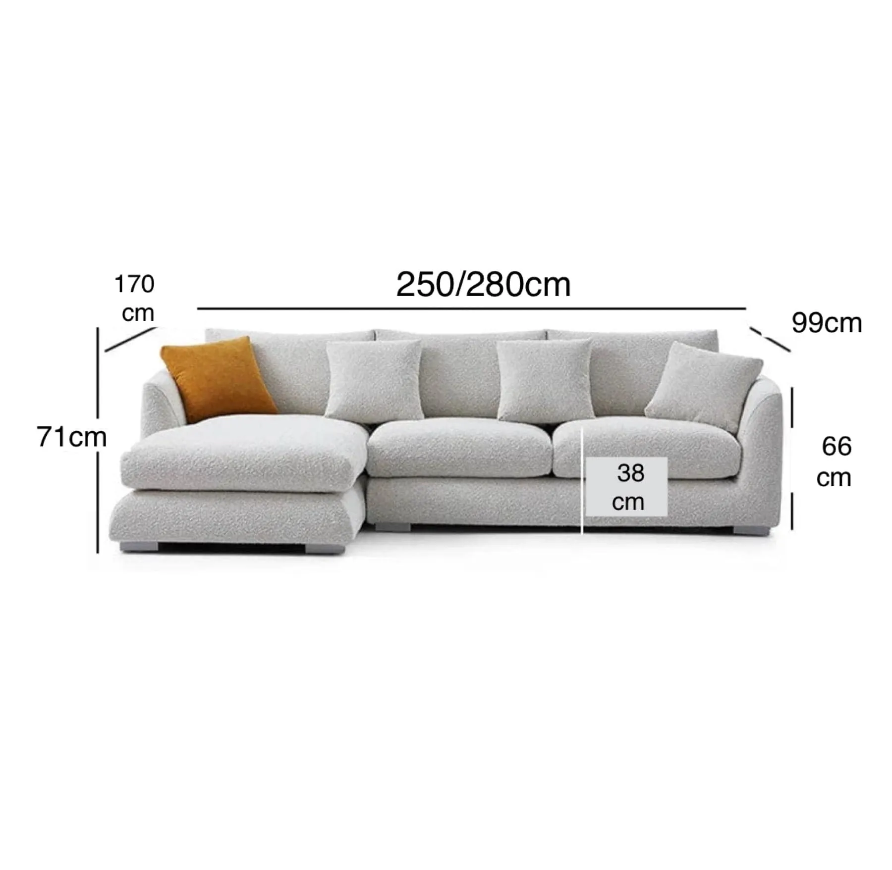 Maison Performance Boucle Sectional Sofa