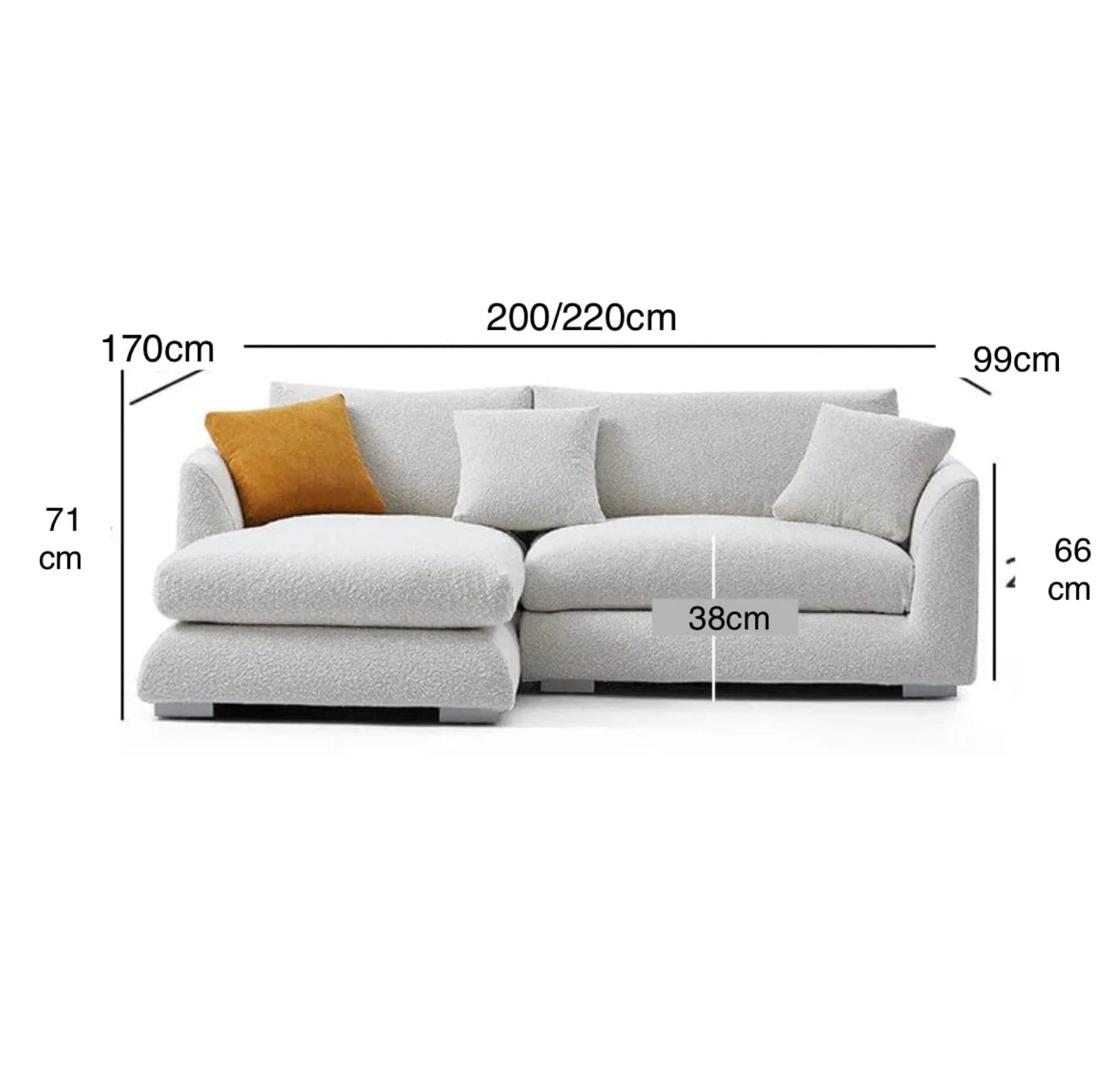 Maison Performance Boucle Sectional Sofa