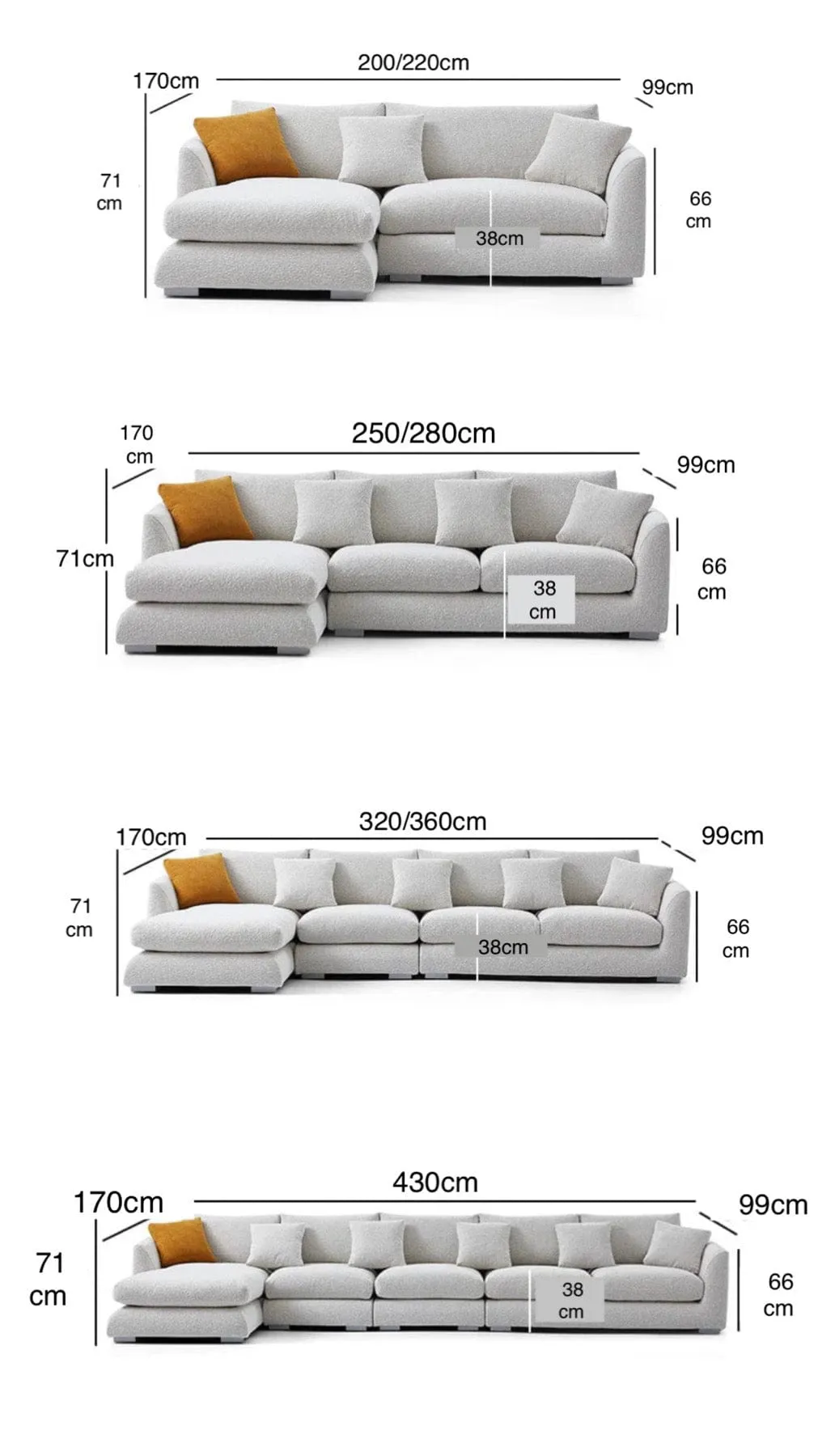 Maison Performance Boucle Sectional Sofa