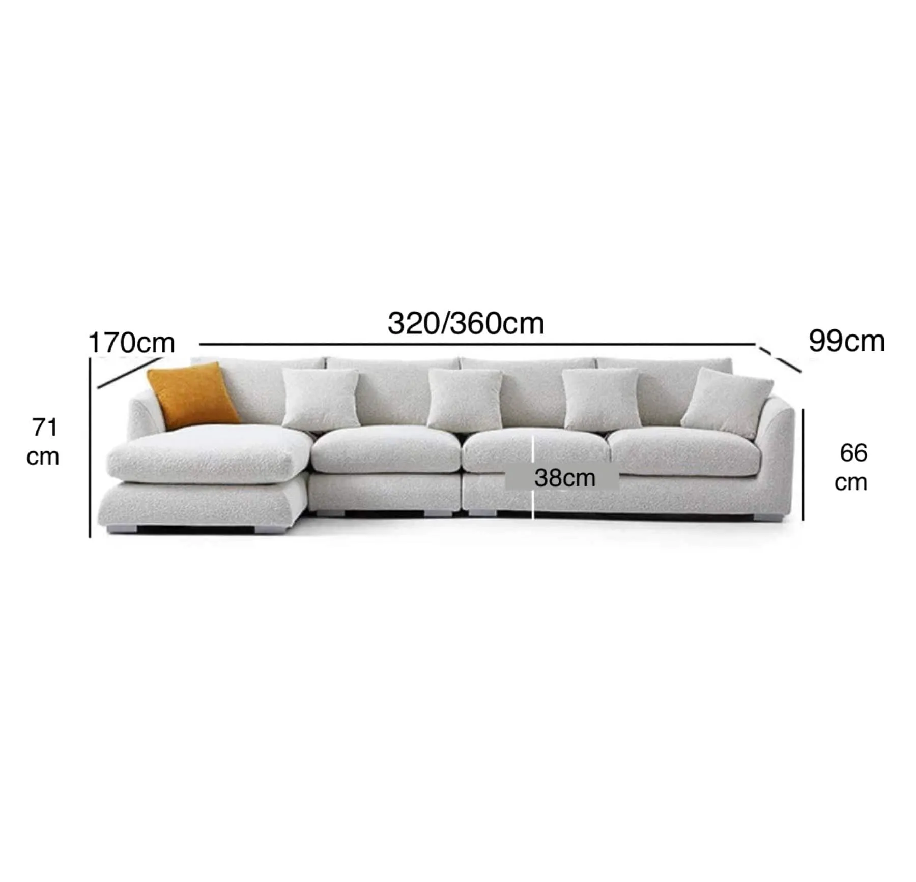 Maison Performance Boucle Sectional Sofa