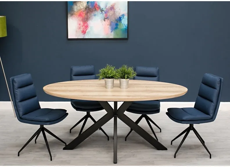 Manhattan Oval Dining Tables (Pre-Order both 1.8 m & 2.2 m Oak)