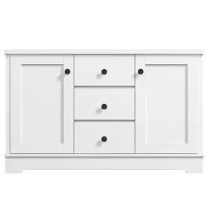 Margaux White Coastal Style Sideboard Buffet Unit