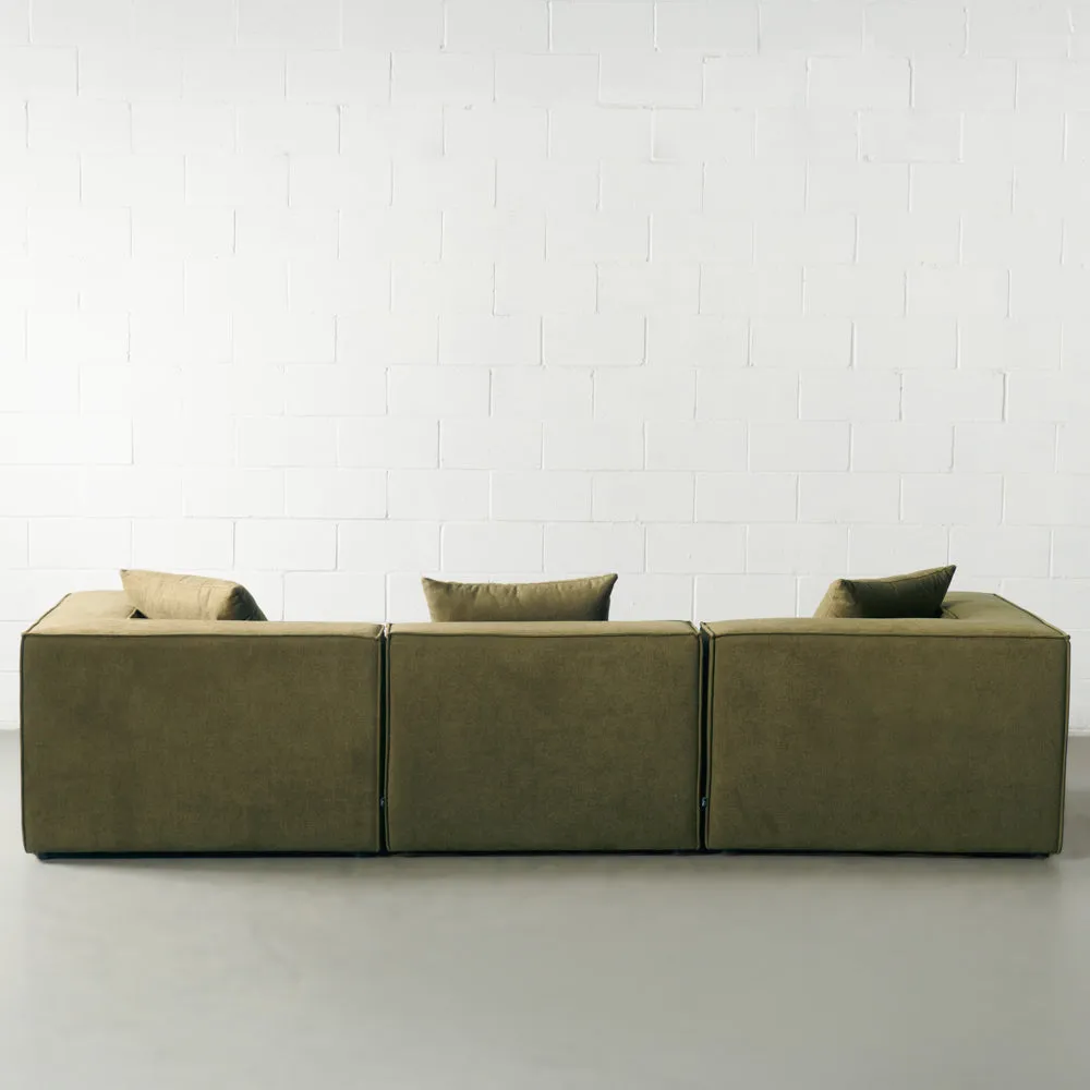 MASON - Green Fabric Modular Sectional (4 piece)