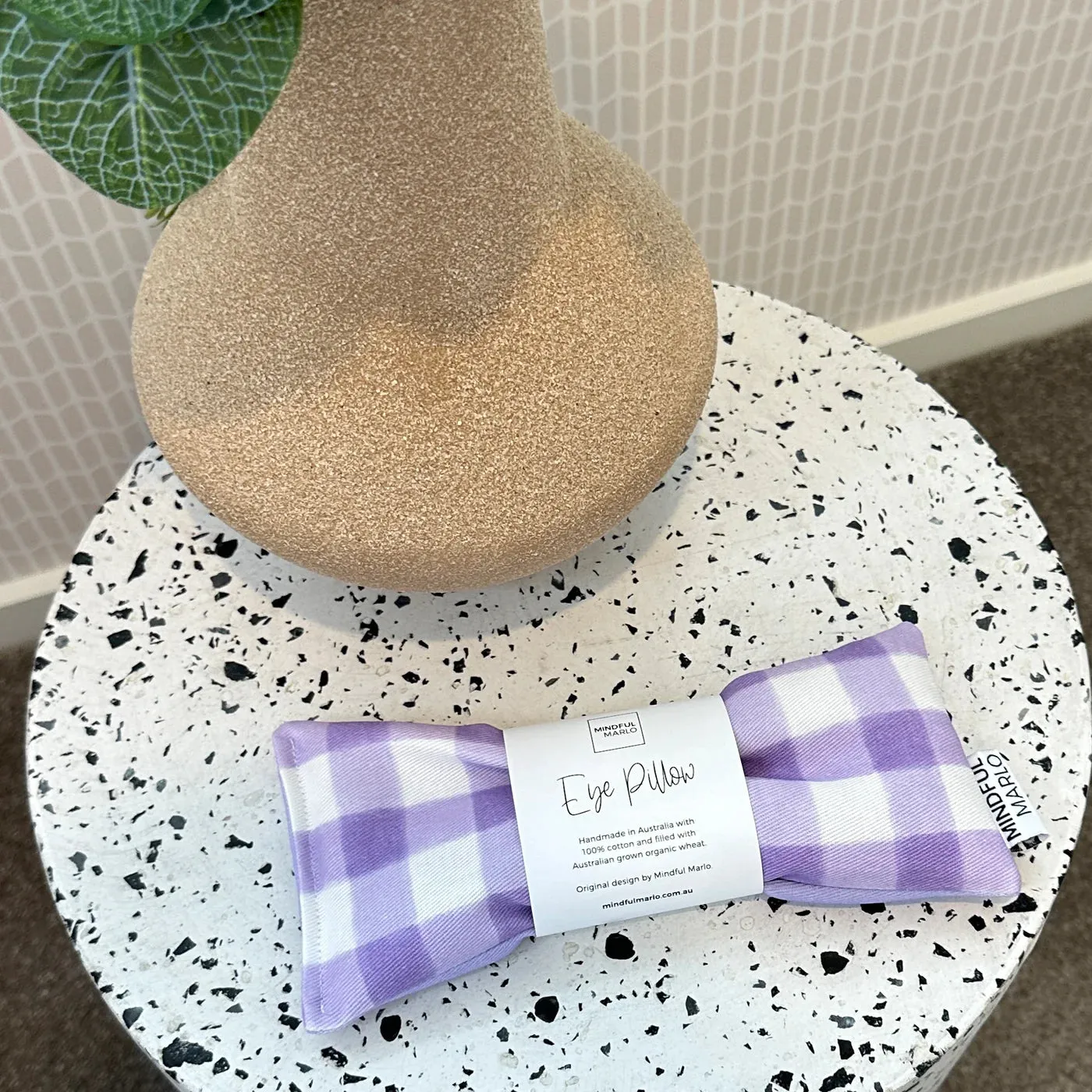 Mindful Marlo Eye Pillow - Gingham Violet