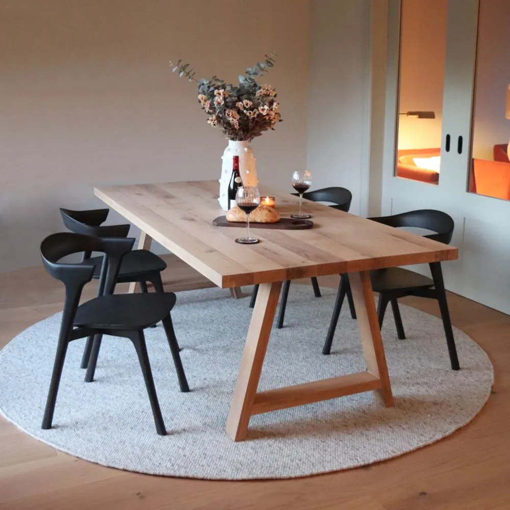 Mix and Match Dining Table - A Leg or Trapeze Leg