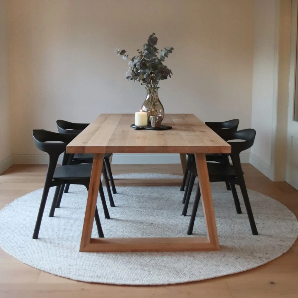 Mix and Match Dining Table - A Leg or Trapeze Leg