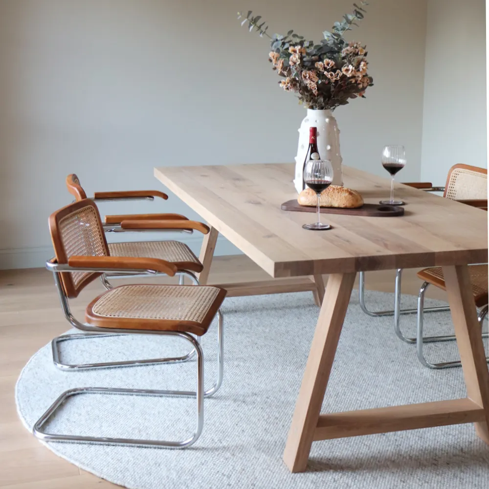 Mix and Match Dining Table - A Leg or Trapeze Leg