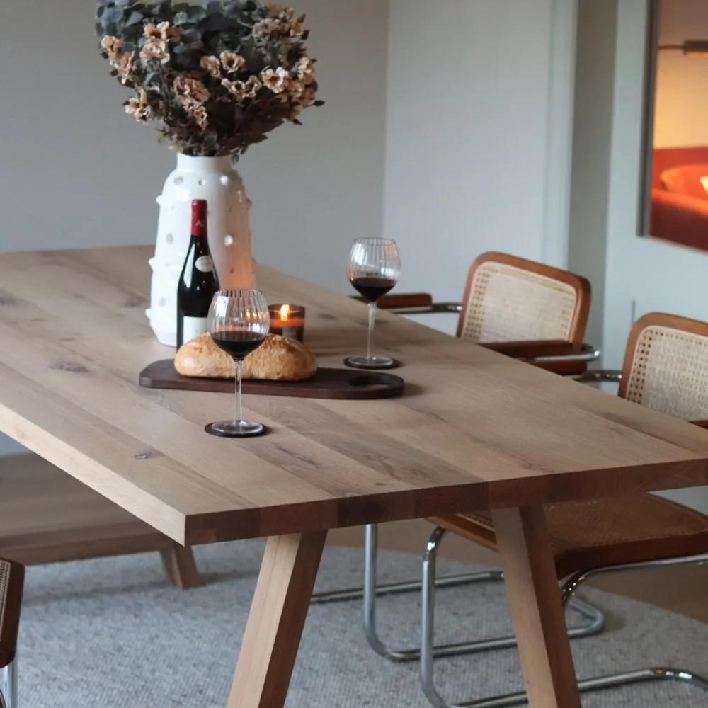 Mix and Match Dining Table - A Leg or Trapeze Leg