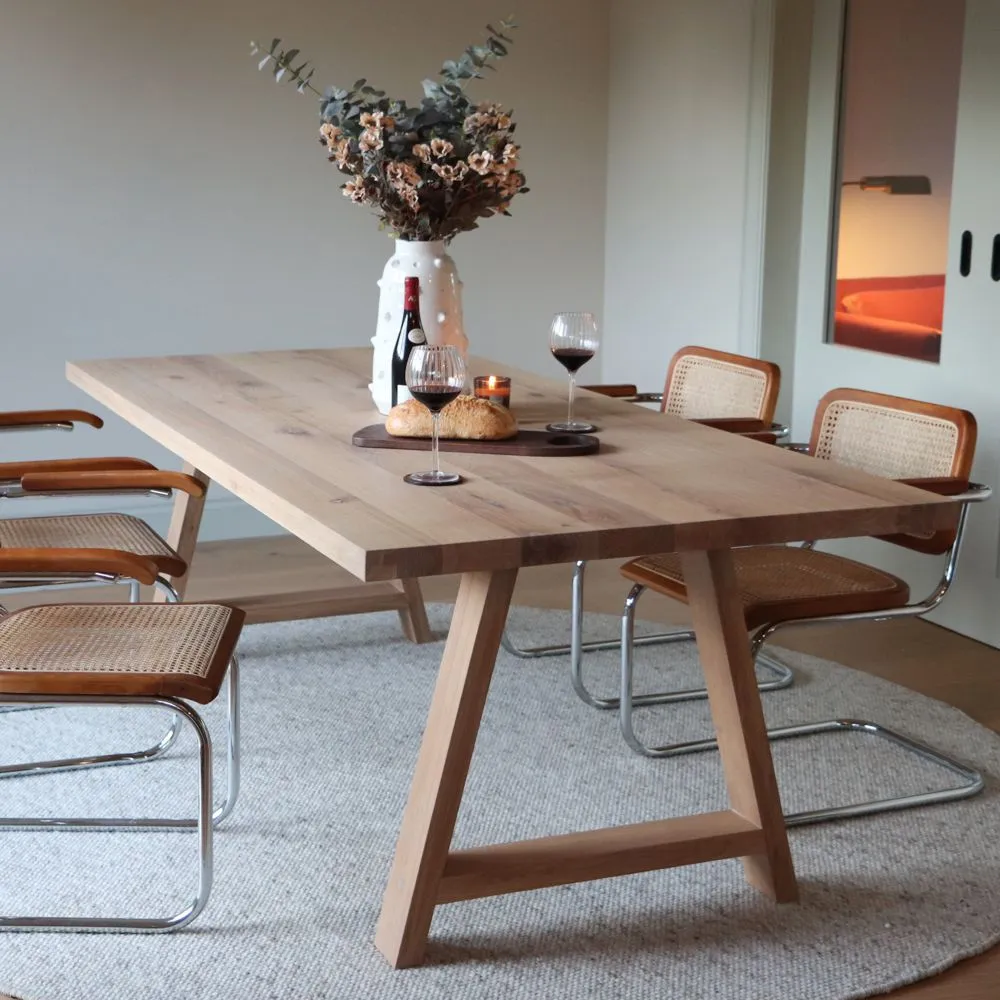 Mix and Match Dining Table - A Leg or Trapeze Leg