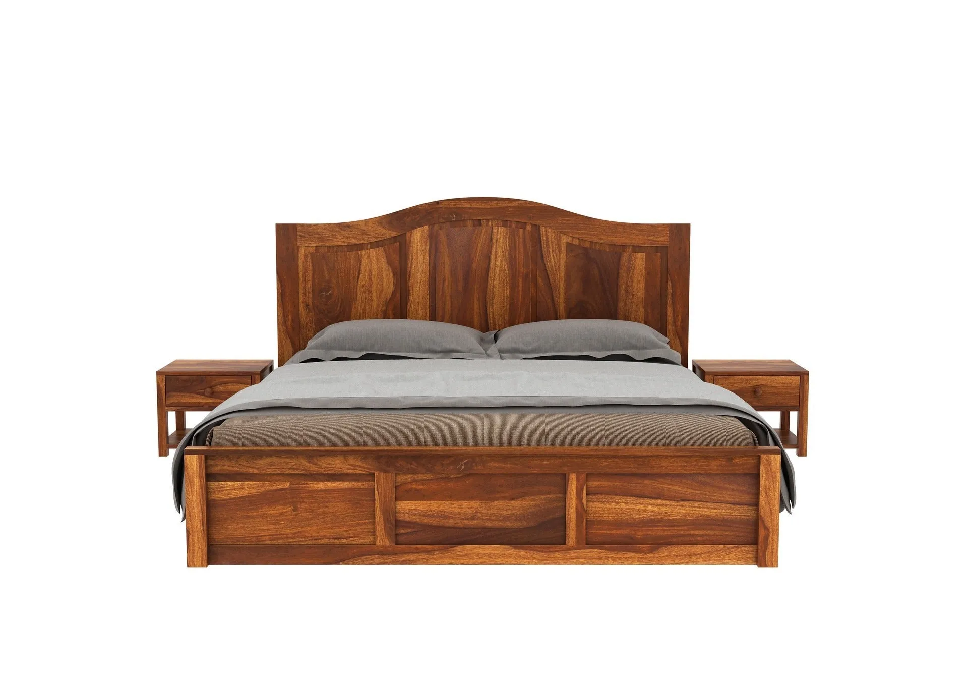 Nectar Sheesham Wood Bed with Box Storage