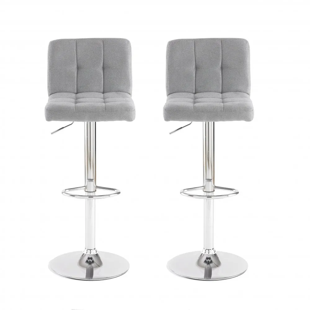 Neo Grey Fabric Bar Stools