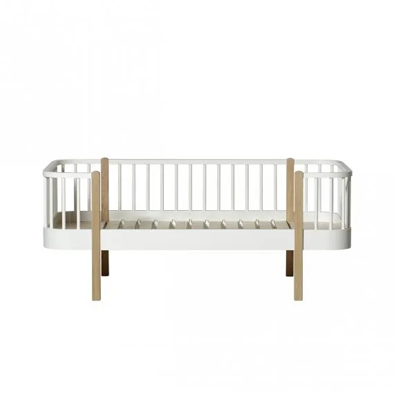 Oliver Furniture - Wood Junior Day Bed in White & Oak