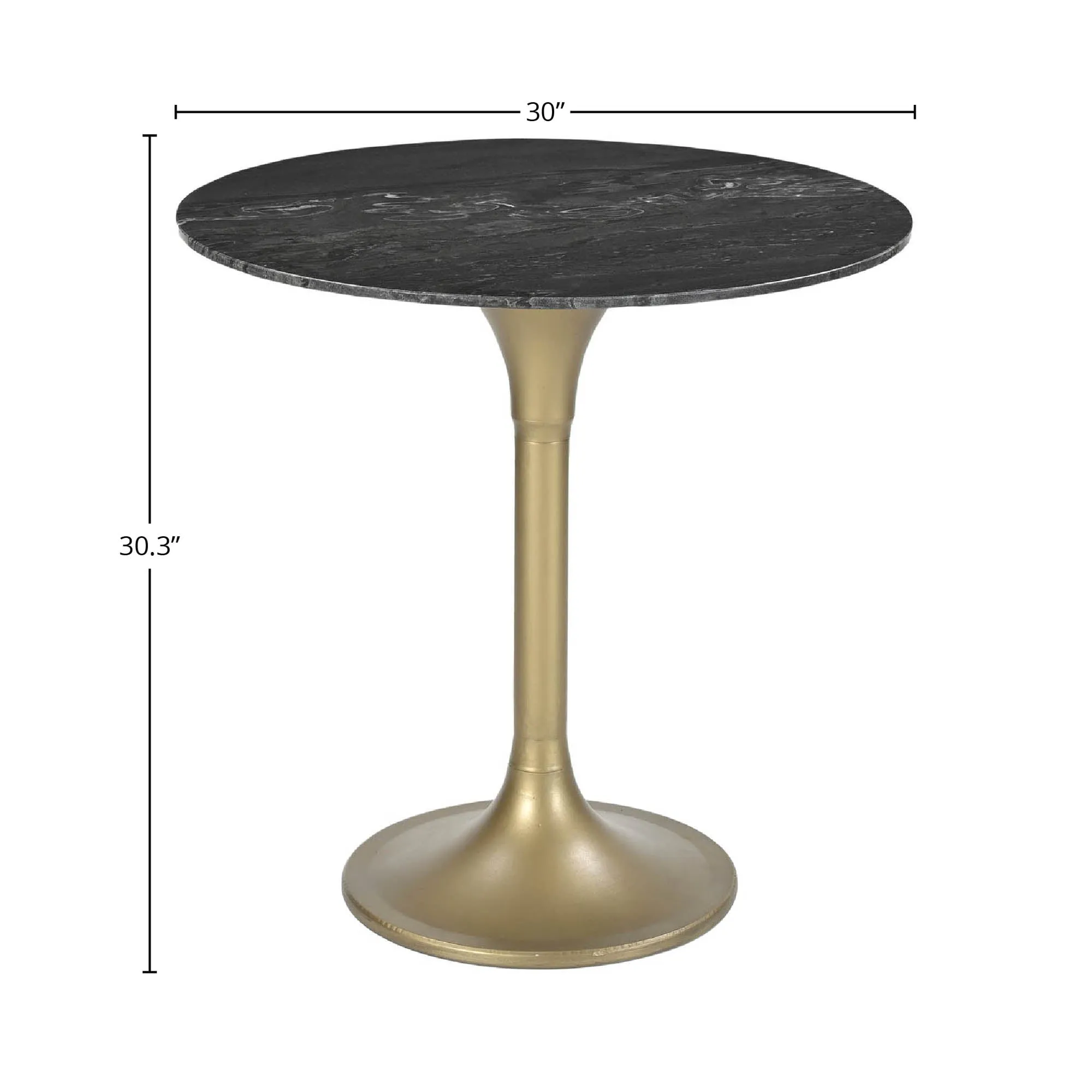 Pandora Bistro Table - Italian Black Marble