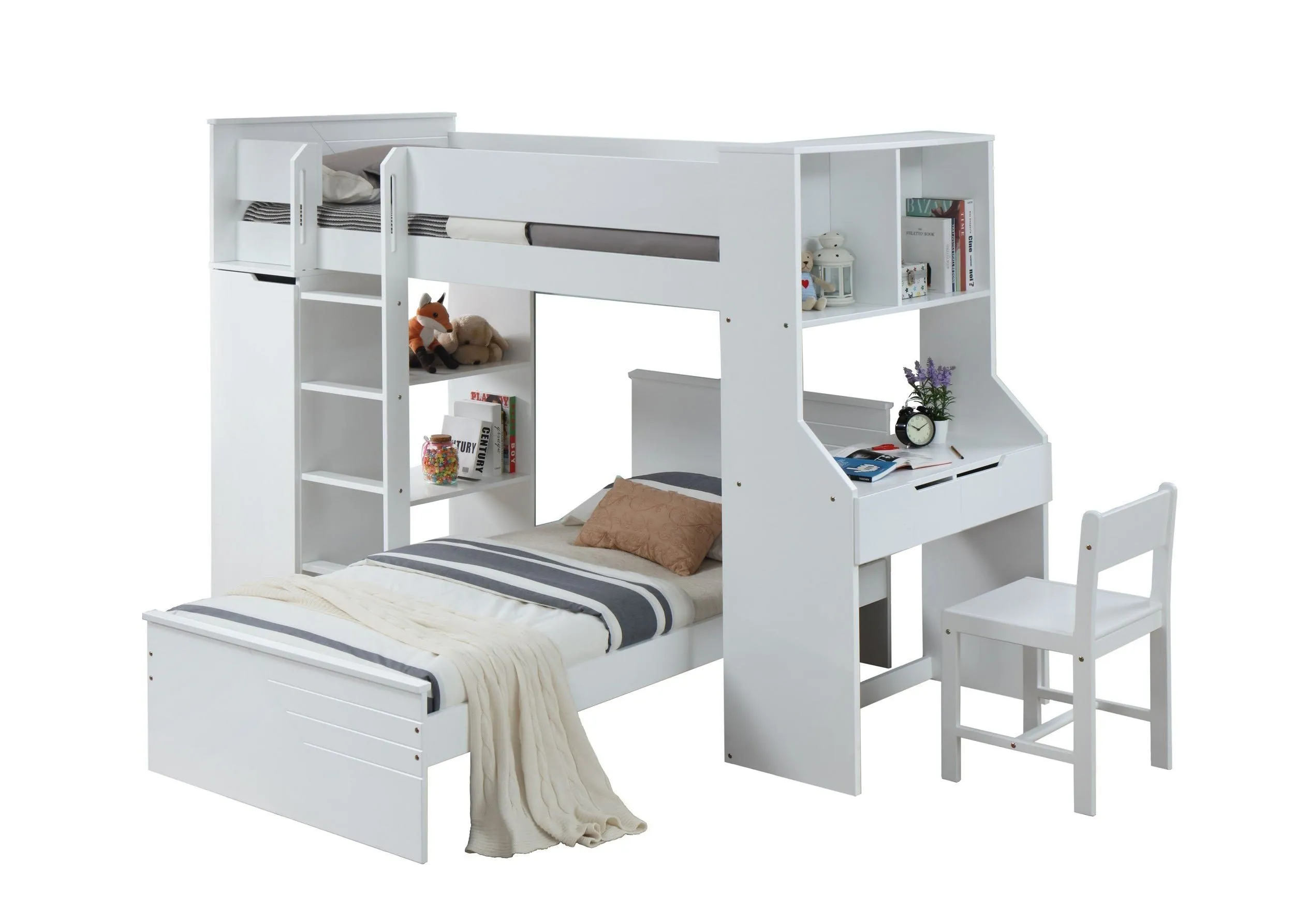 Ragna Loft Bed in White 38060