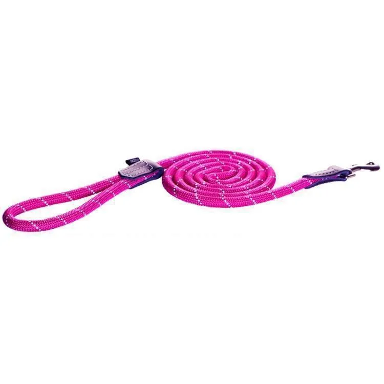 Rogz Classic Small Rope Dog Lead Pink