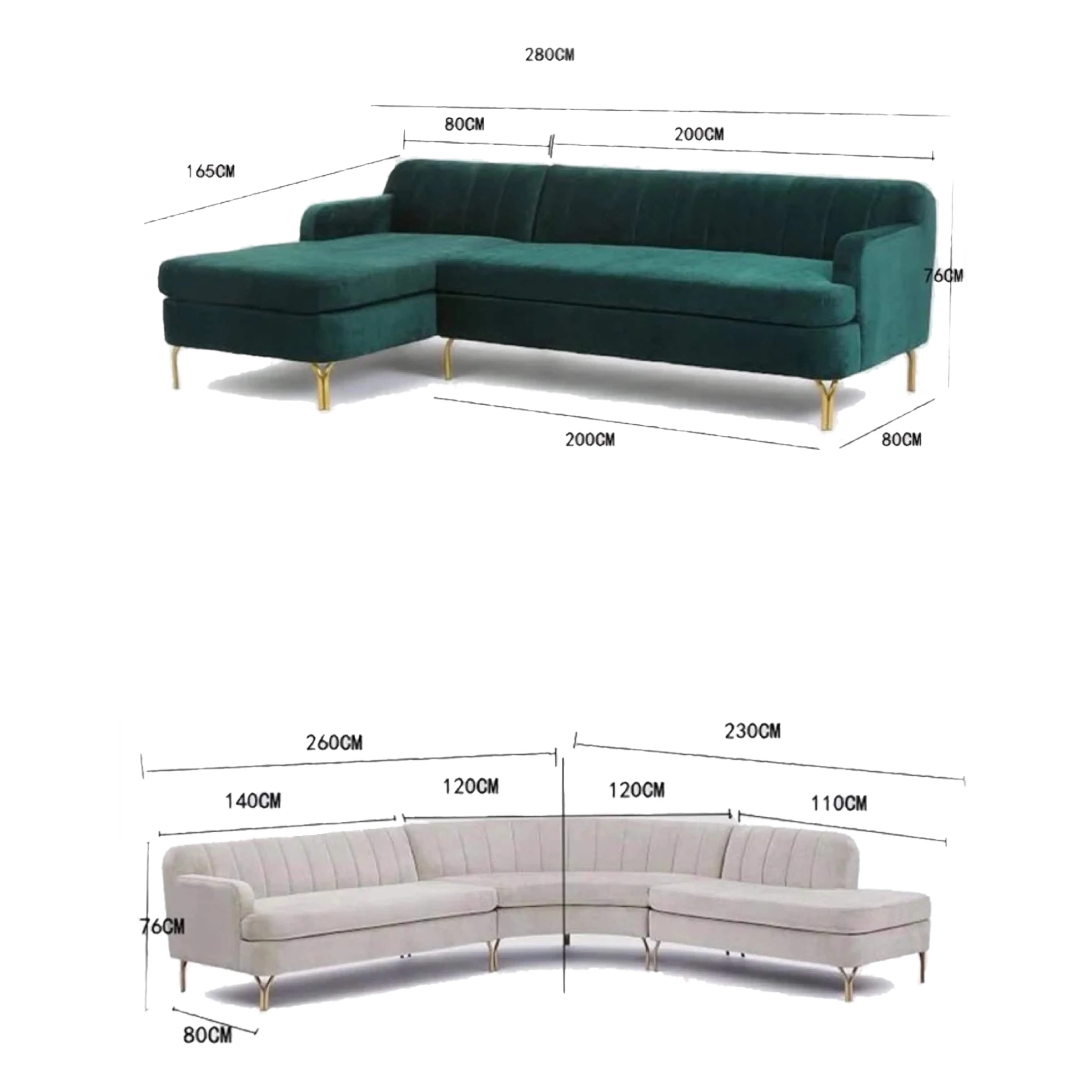 Ruth Sectional Curve Sofa