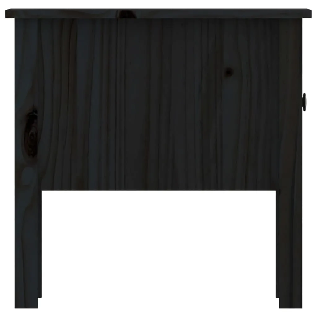 Side Tables 2 pcs Black 50x50x49 cm Solid Wood Pine