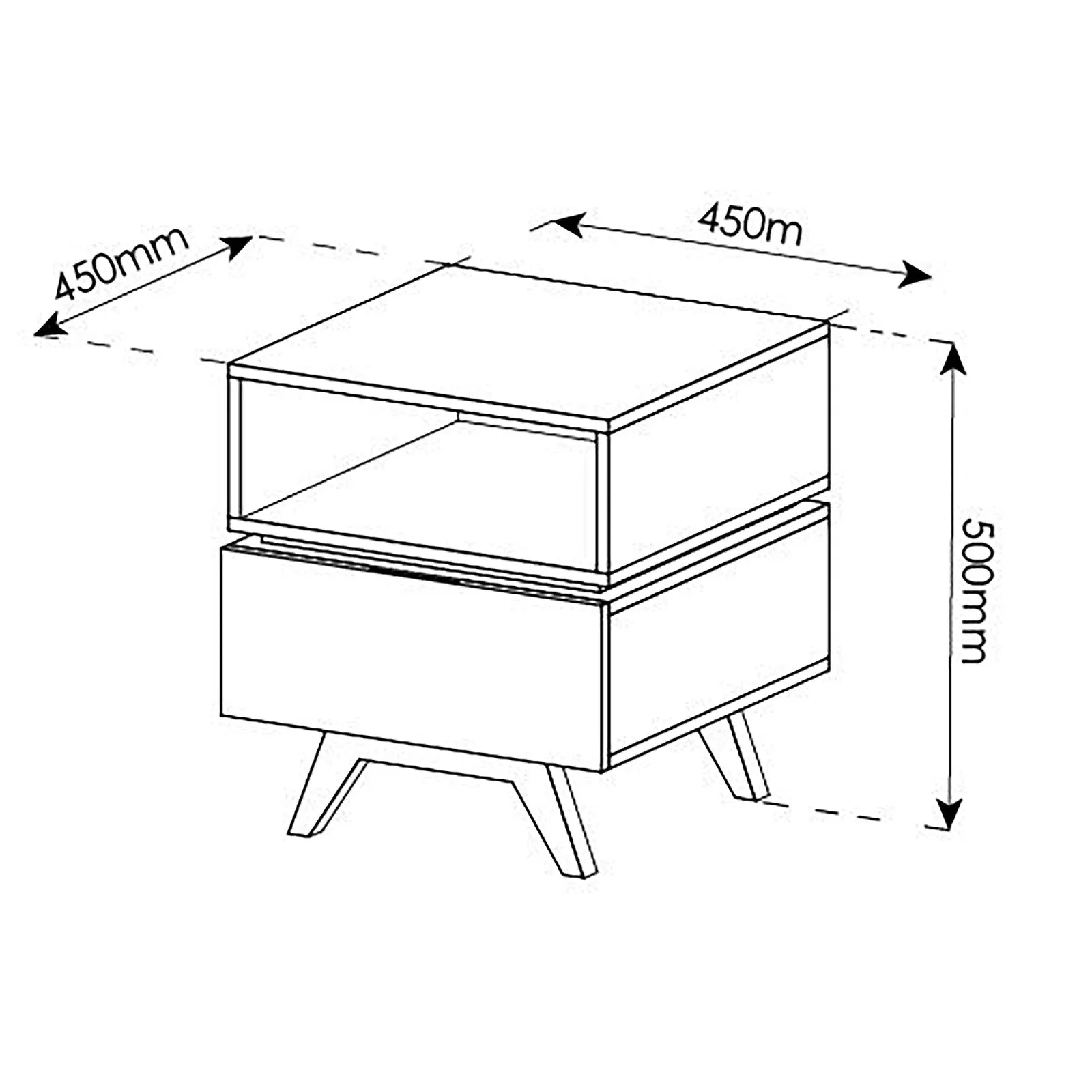 SILVERTON End Table Oak Grey by Criterion