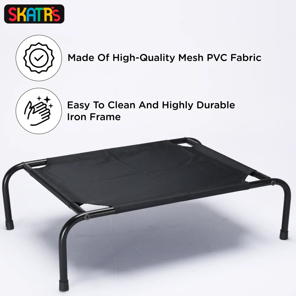 Skatrs Elevated Beds for Dogs & Cats (Black)