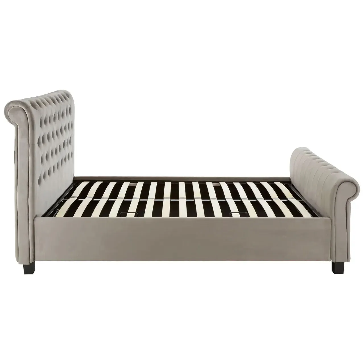 STAMFORD STEEL SHADE KINGSIZE OTTOMAN BED