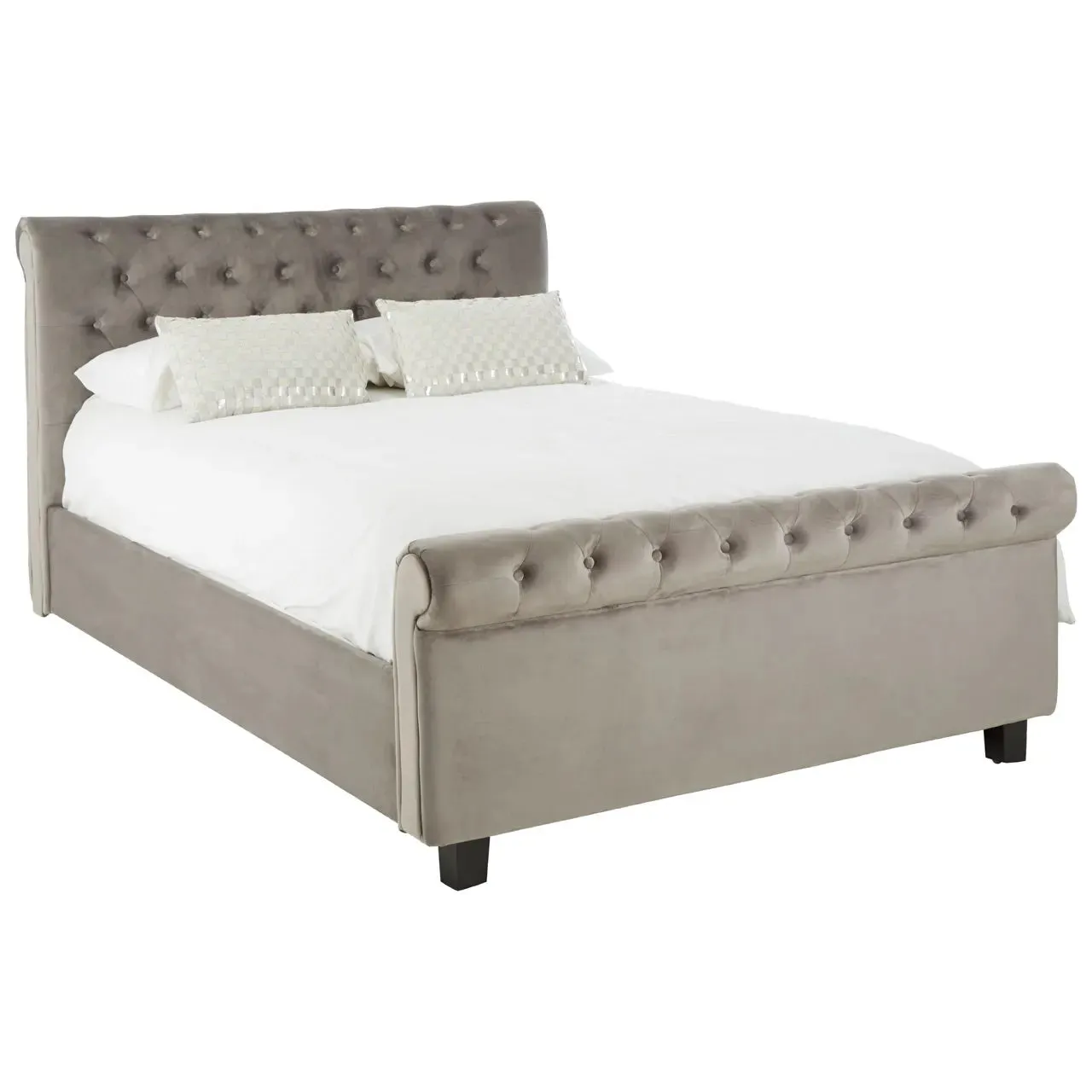 STAMFORD STEEL SHADE KINGSIZE OTTOMAN BED