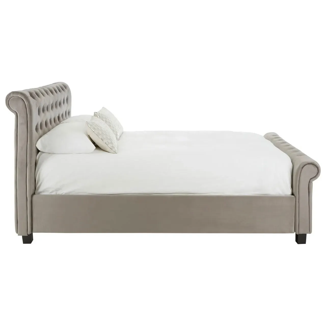 STAMFORD STEEL SHADE KINGSIZE OTTOMAN BED