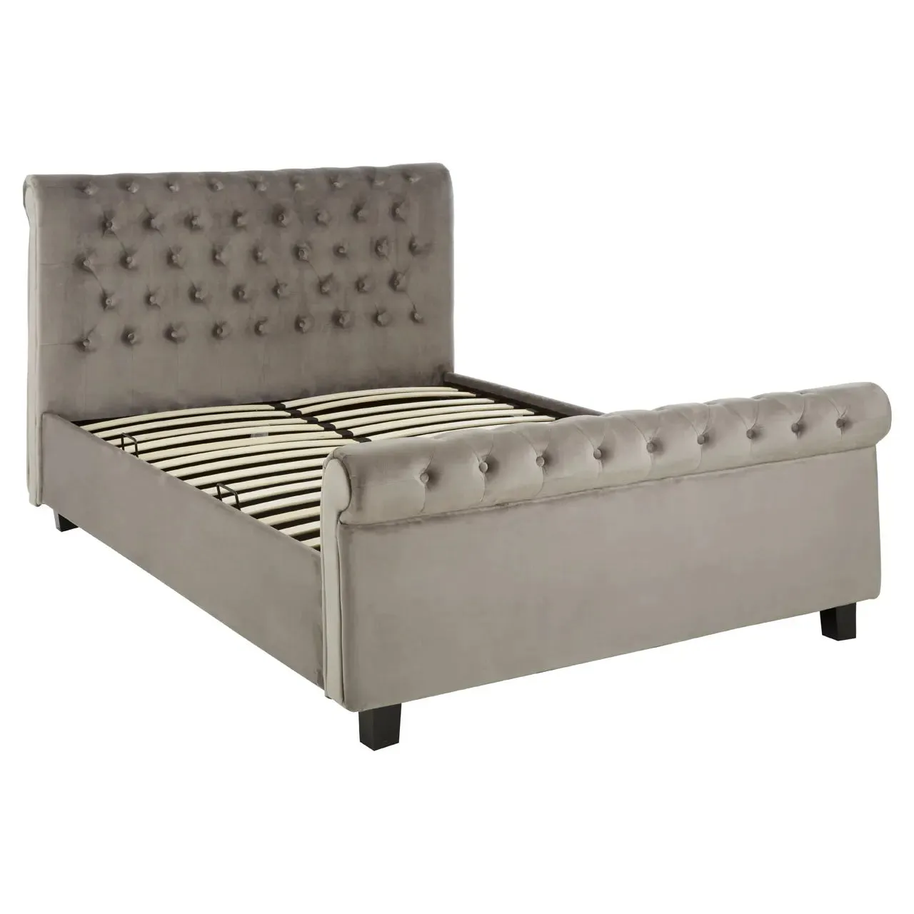 STAMFORD STEEL SHADE KINGSIZE OTTOMAN BED