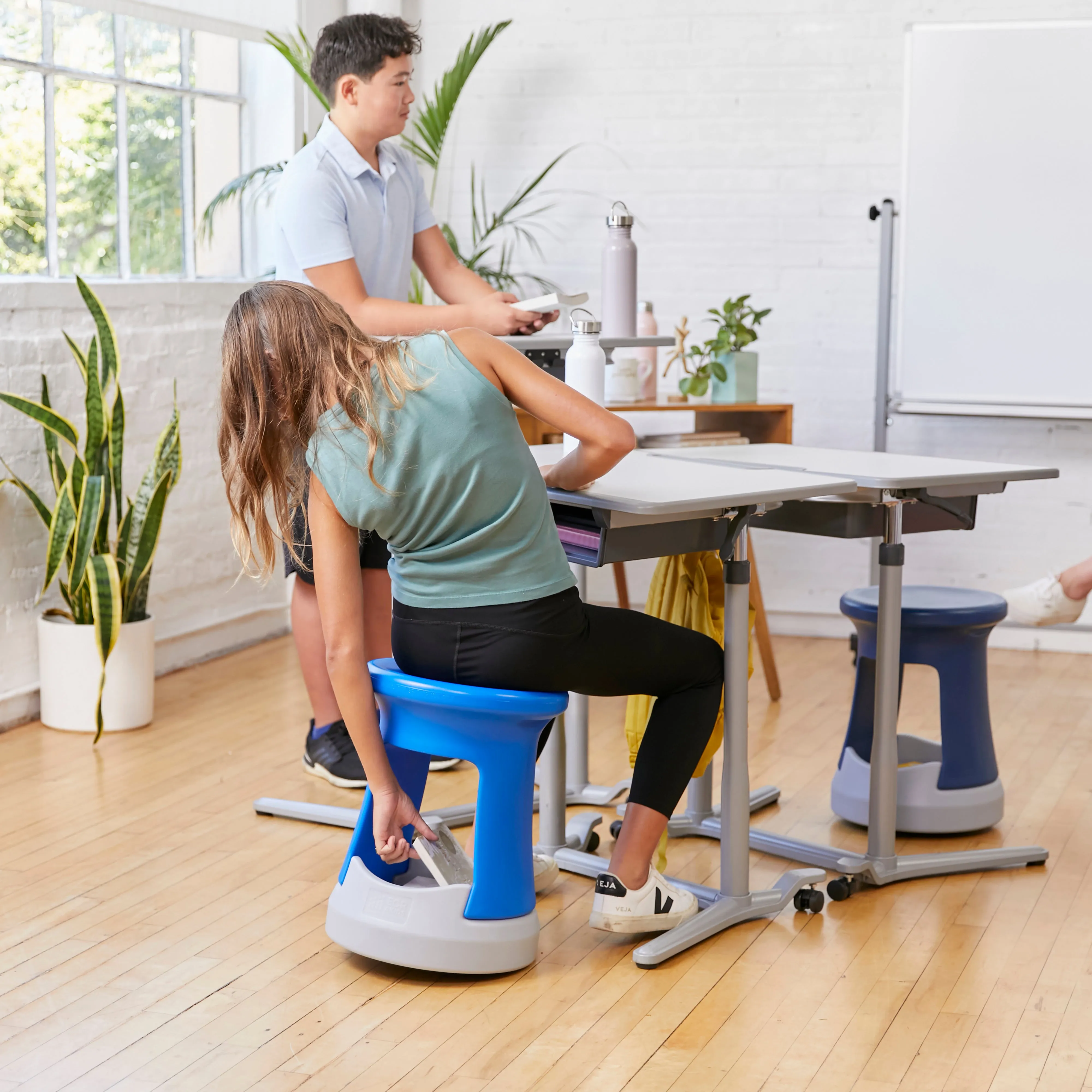 Storage Wobble Stool, Active Learning Chair, Flexible Seating, 18in Seat Height