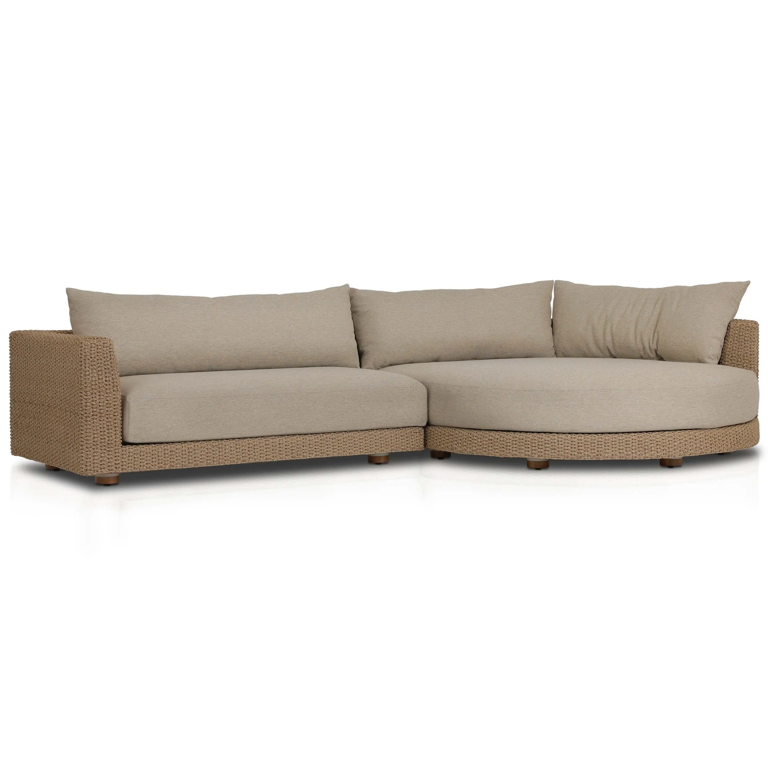 Sylvan 2 Piece Outdoor Sectional, Dove Taupe